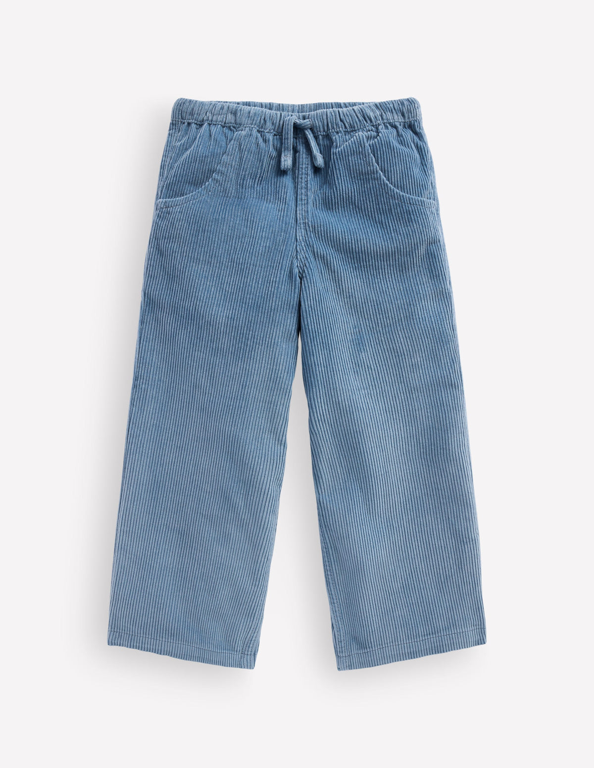 Draw Cord Trousers-Blue Aura - Image 1