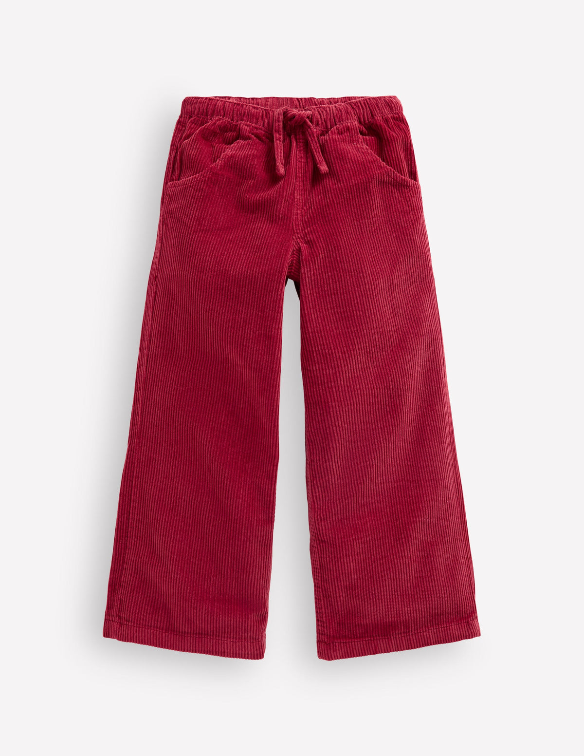 Draw Cord Trousers-Crimson Red Cord-1