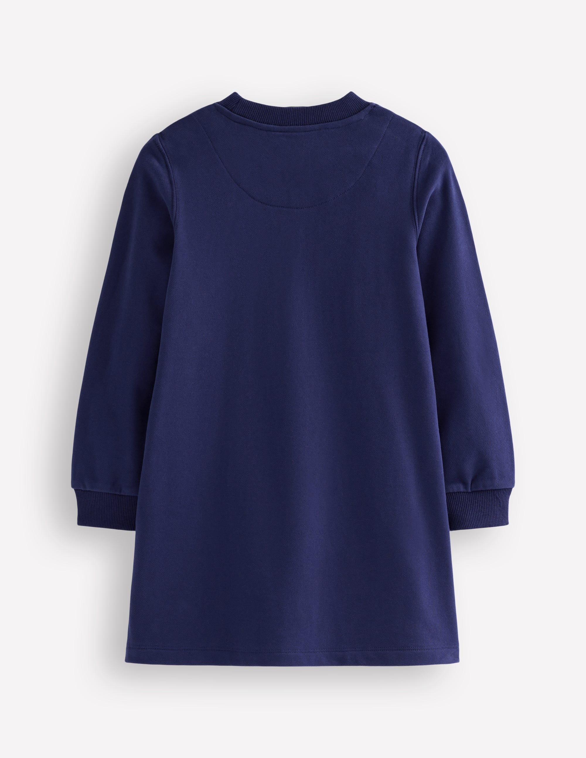 Ida Sweatshirt Appliqué Dress-College Navy Rainbow Hearts - Image 2