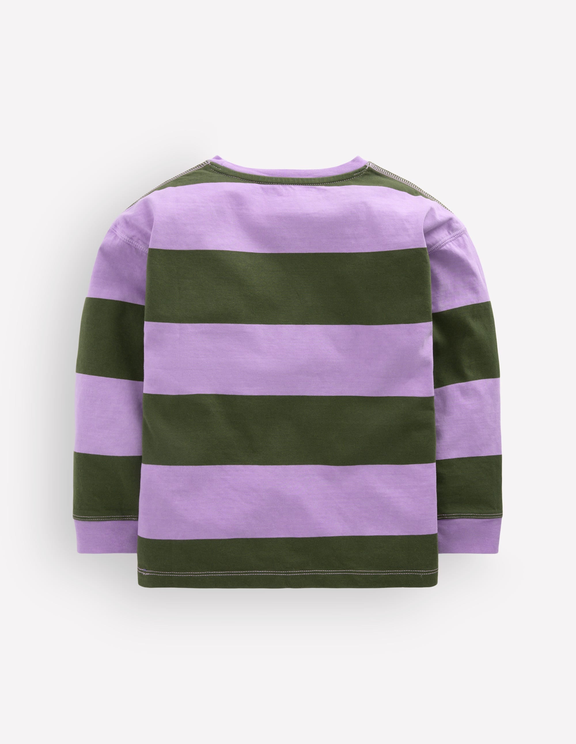 Long Sleeve Garment Dye Tee-Brunswick Green/Floral Purple - Image 3