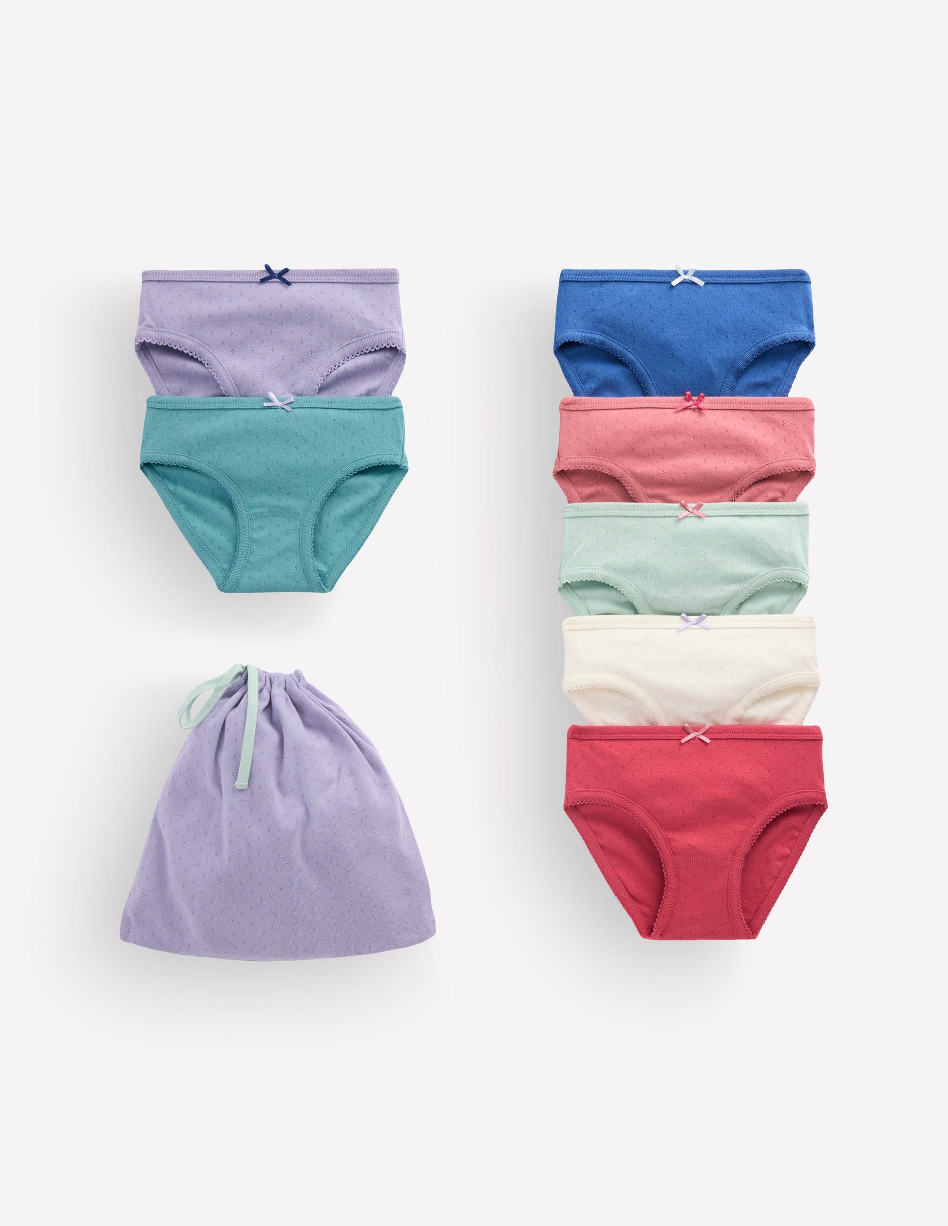 7-pack Pointelle Pants-Multi Colours-1
