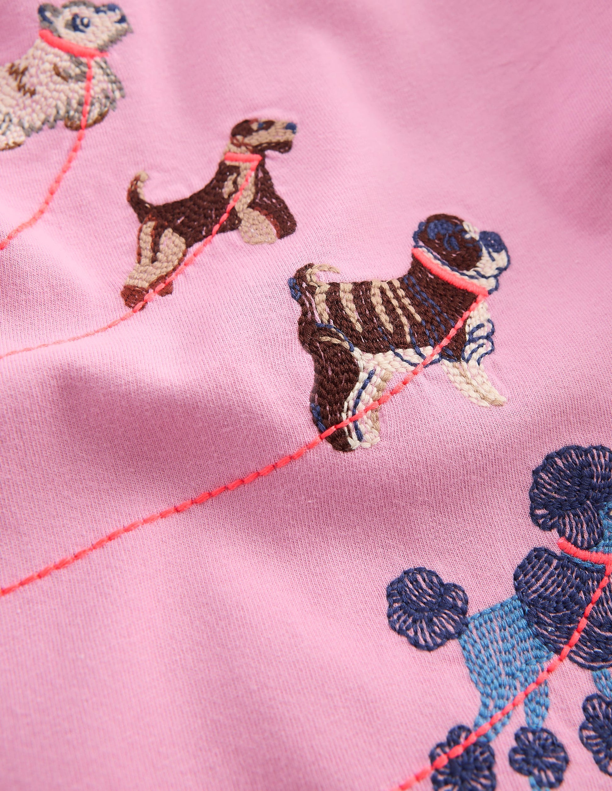 Long Sleeve Superstitch Tee-Soft Lavender Dogs-3