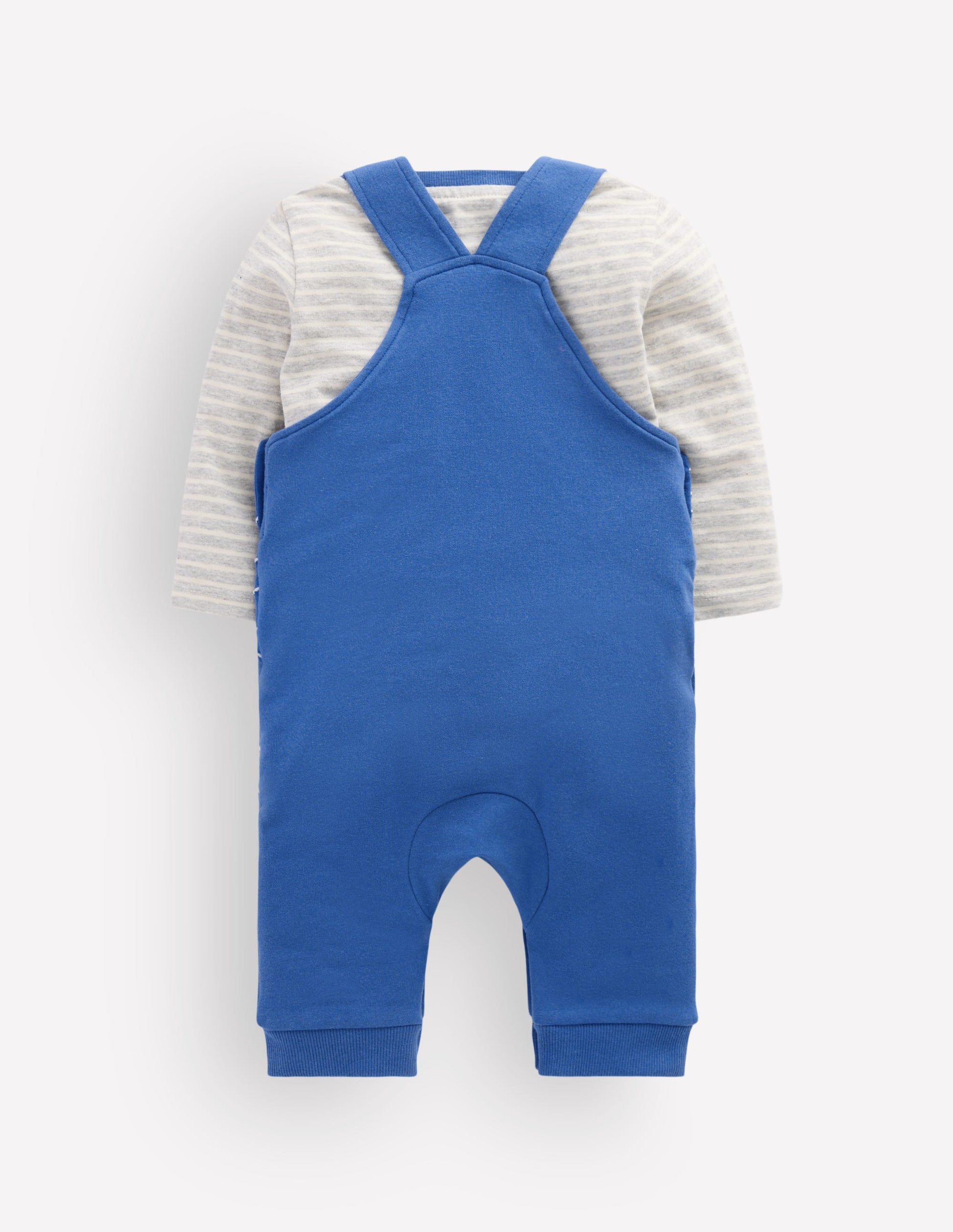 Jersey Dungarees Set-Dark Blue Spider Webs-4