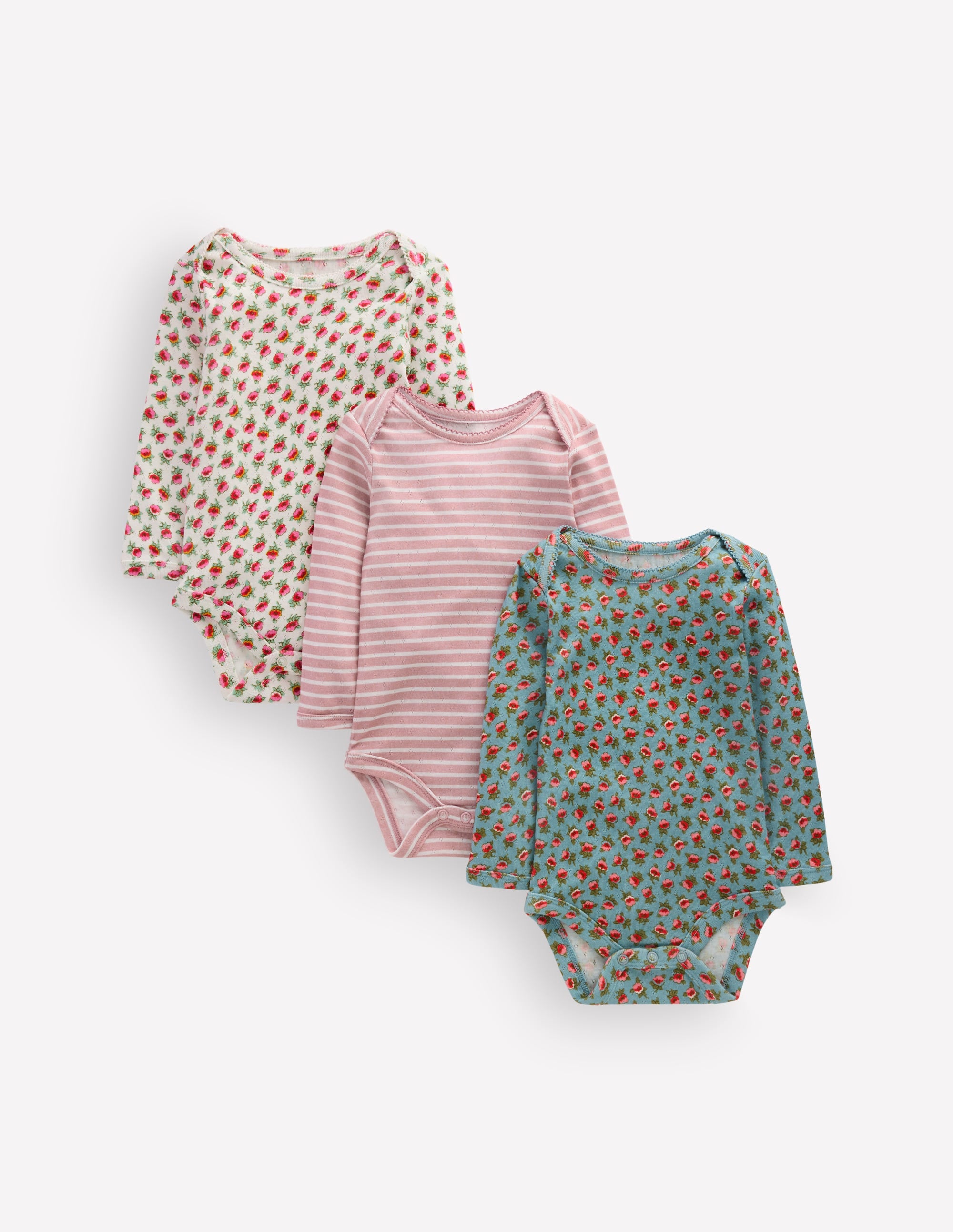3-pack Pointelle Bodies-Multi Floral - Image 1