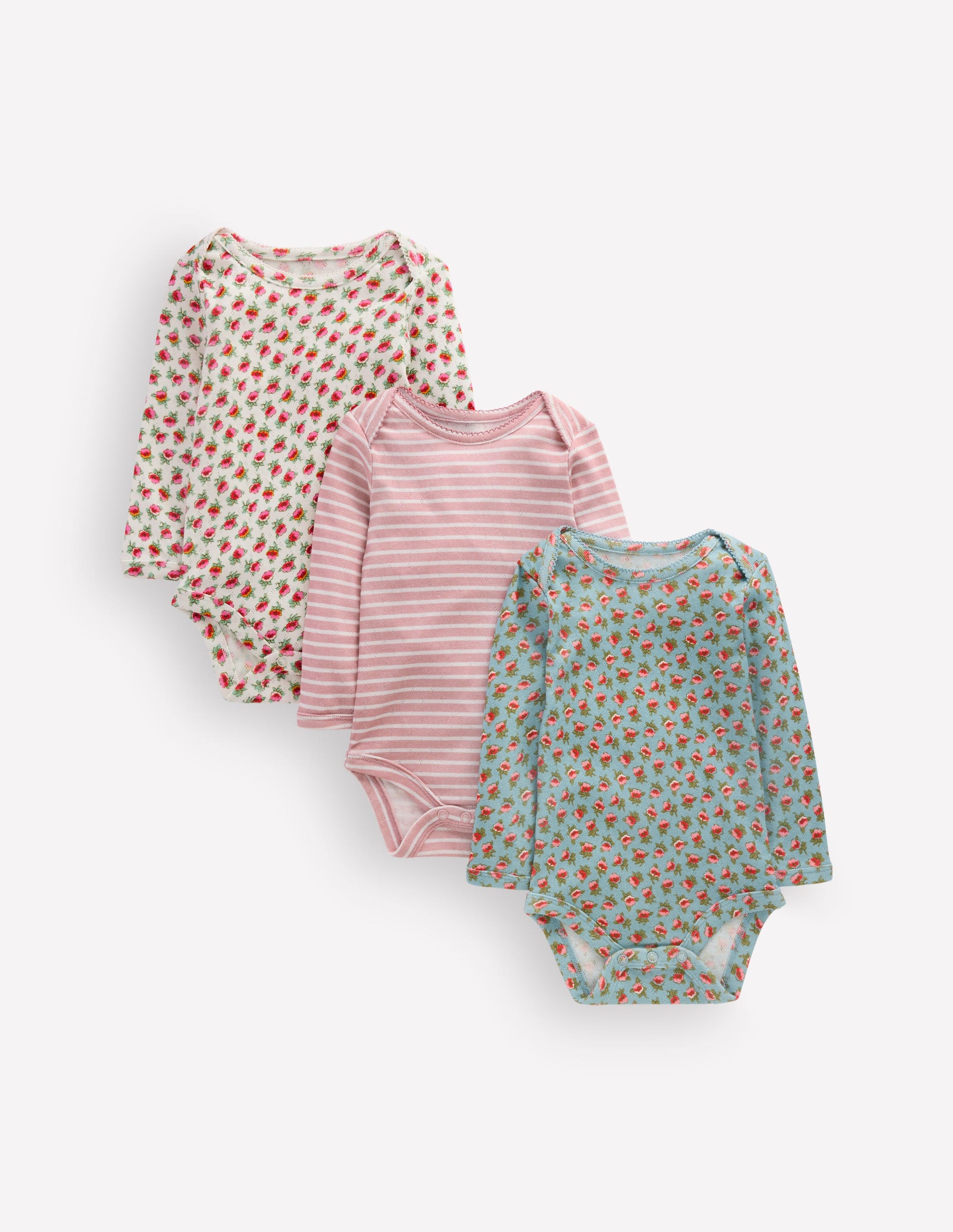 3-pack Pointelle Bodies-Multi Floral-1