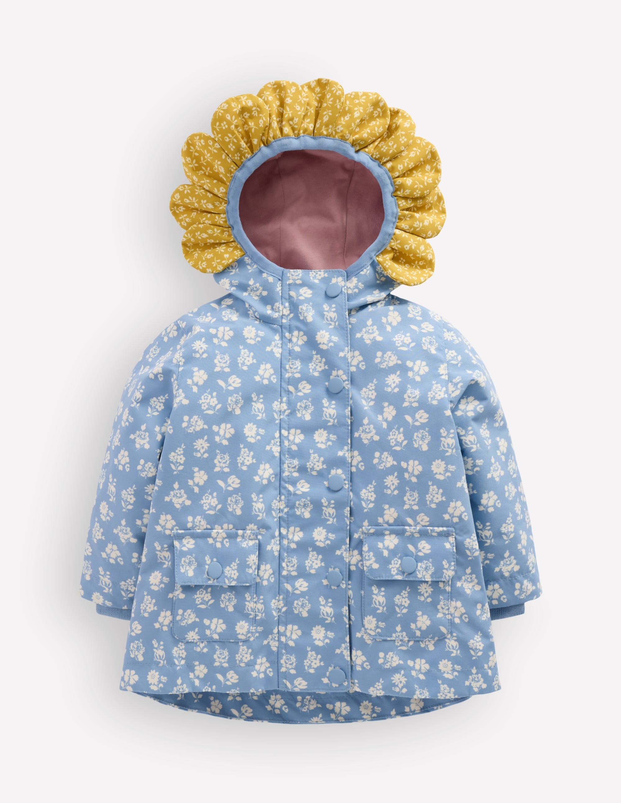 Showerproof Fisherman Coat-Glacier Blue Ditsy Floral - Image 2