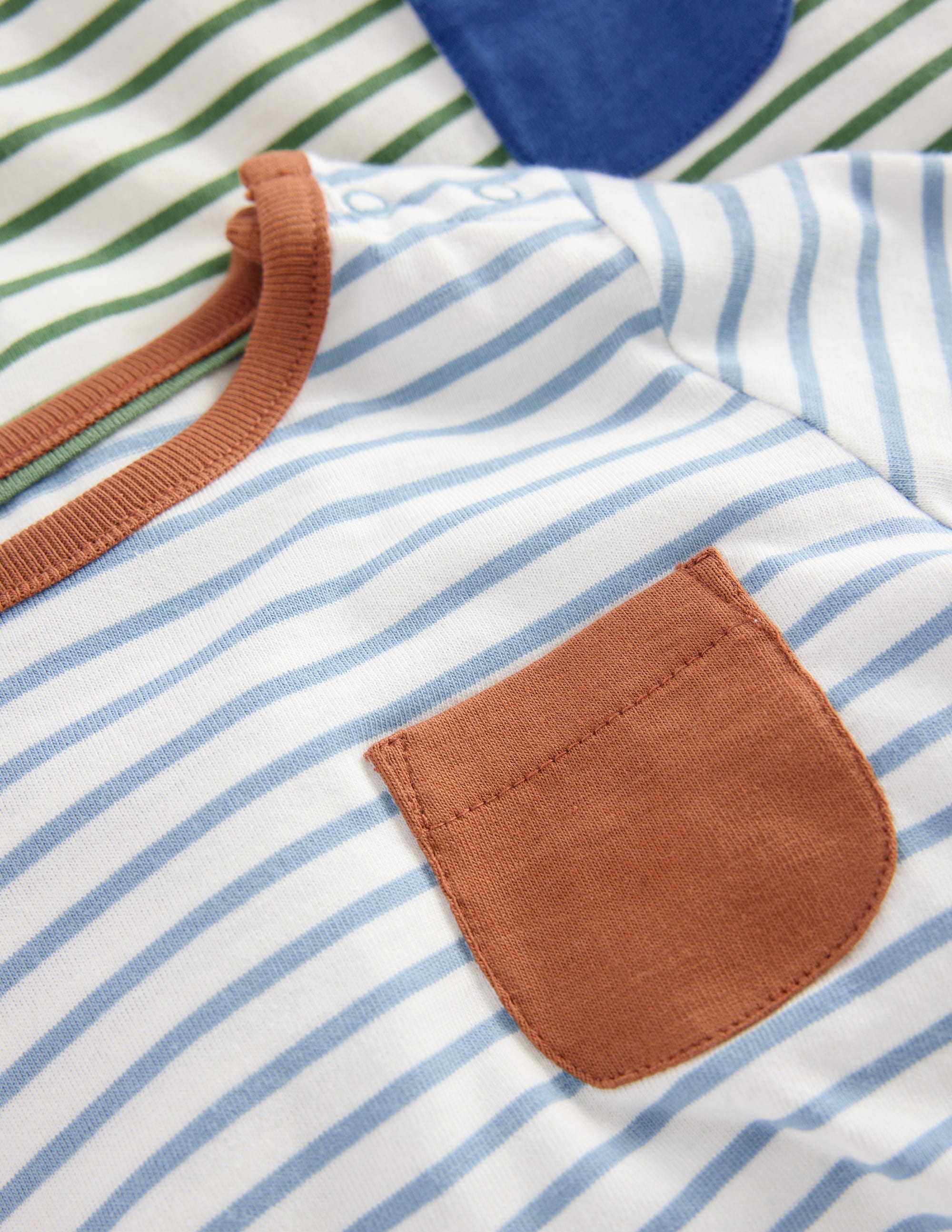 Twin Pack Cotton T-Shirt-Multi Stripe - Image 3