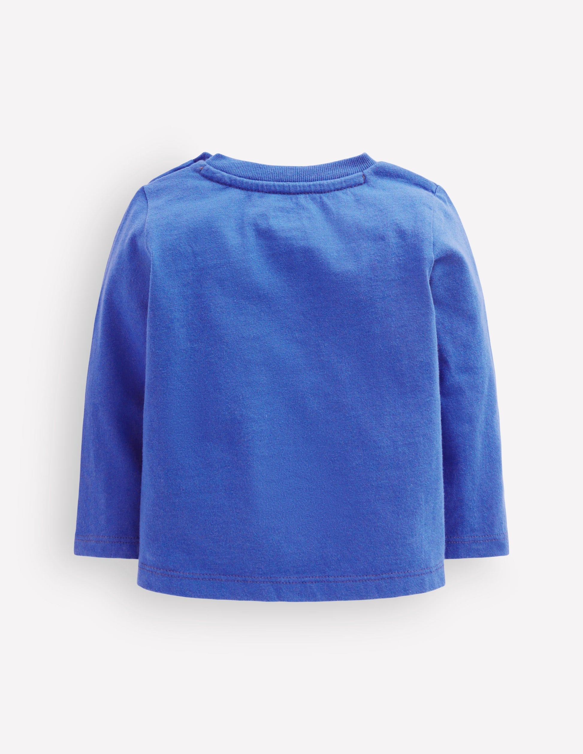 Long Sleeve Appliqué T-shirt-Bluejay Ghost-5