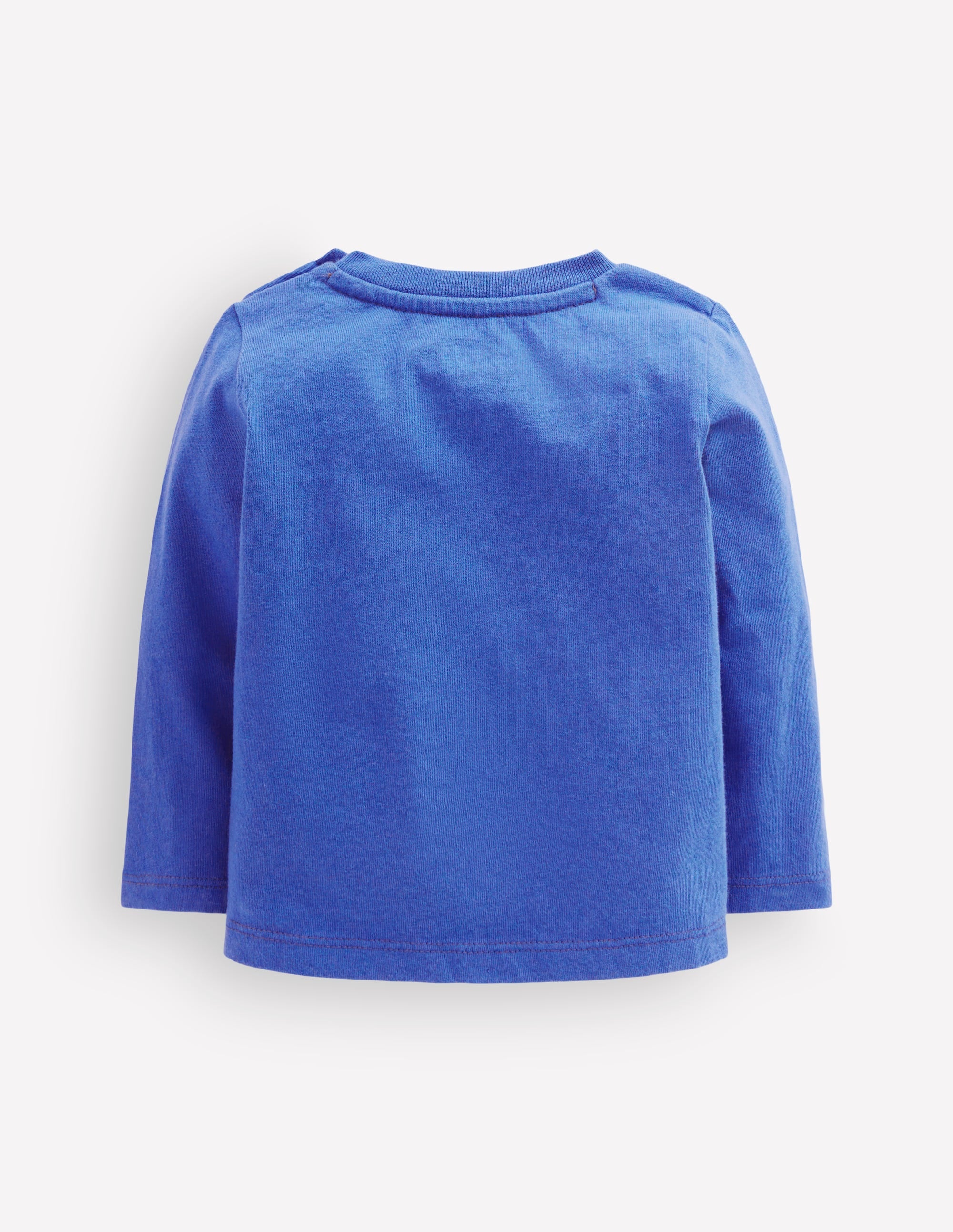 Long Sleeve Appliqué T-shirt-Bluejay Ghost - Image 5