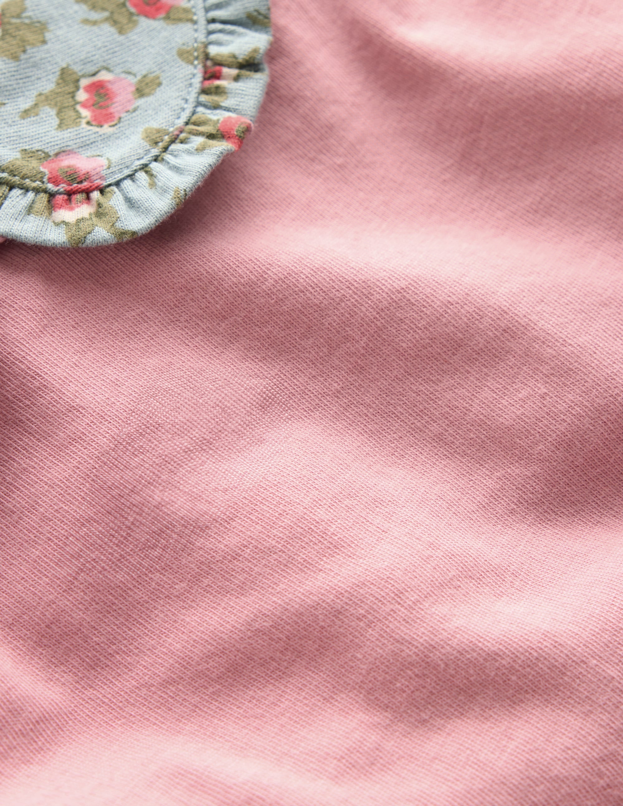 Collared Jersey Set-Pink/Blue Ditsy Floral - Image 3