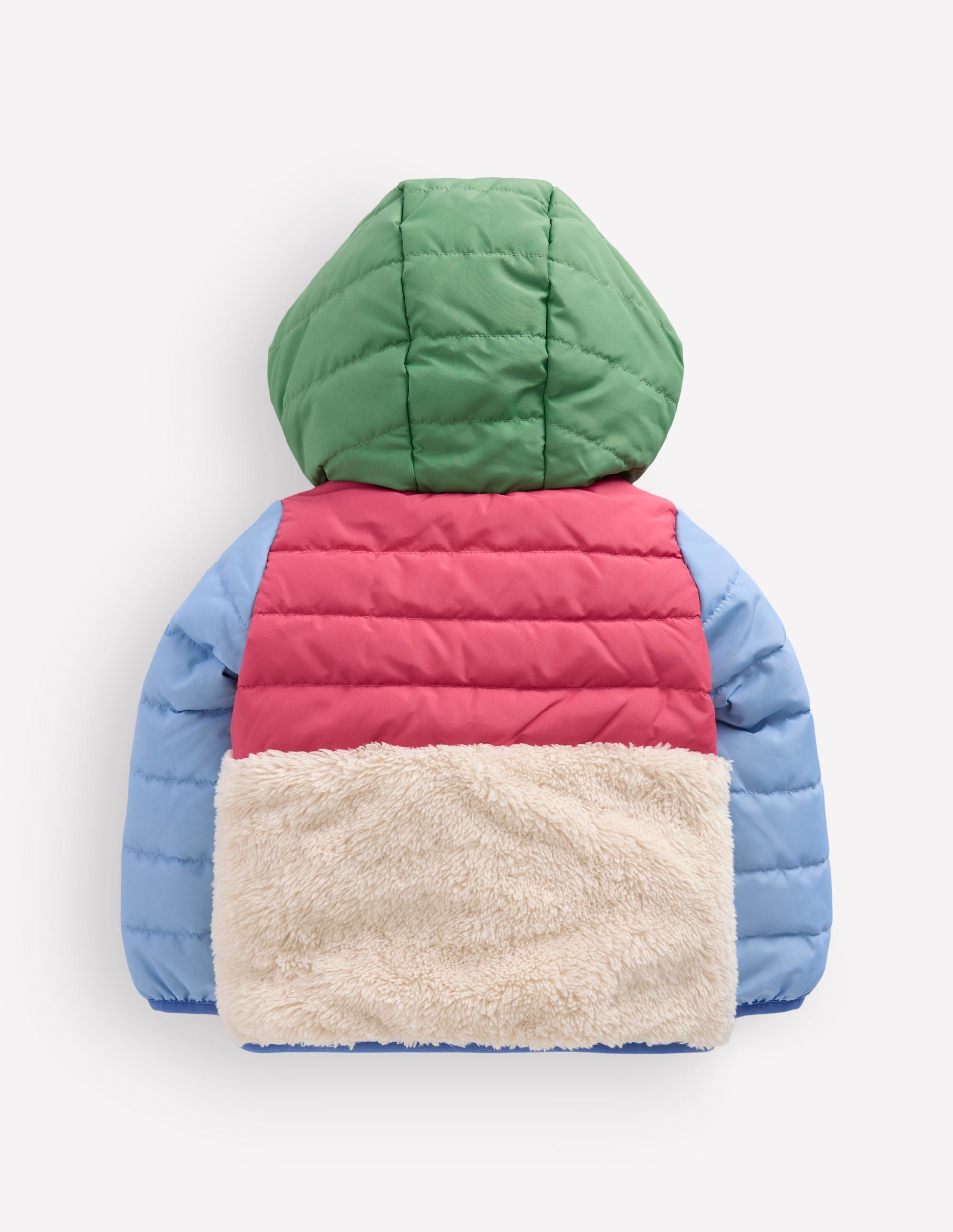 Boys Mixed Borg Jacket-Multi Colourblock-2