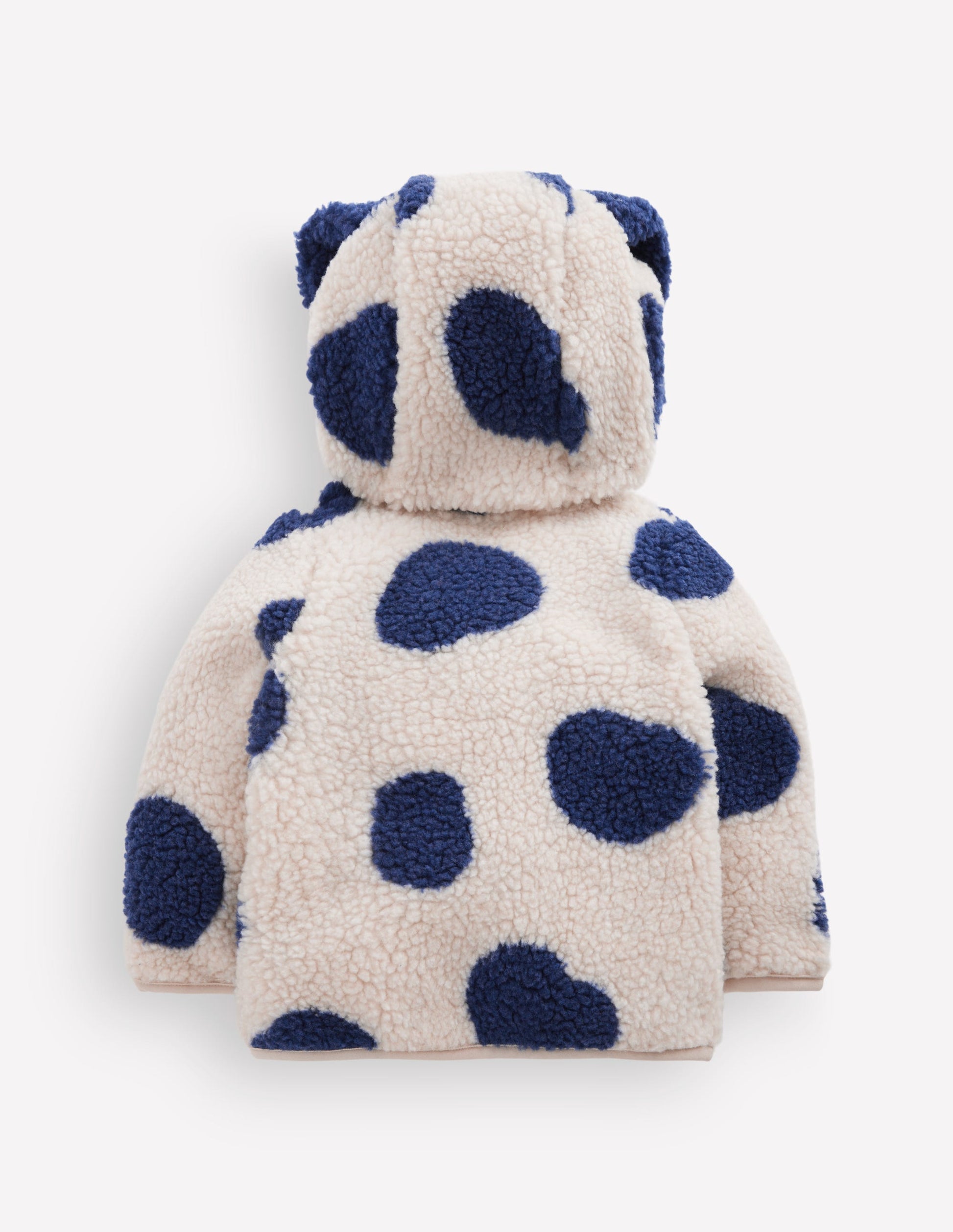 Novelty Cosy Borg Jacket-Navy & Ivory Dog-3
