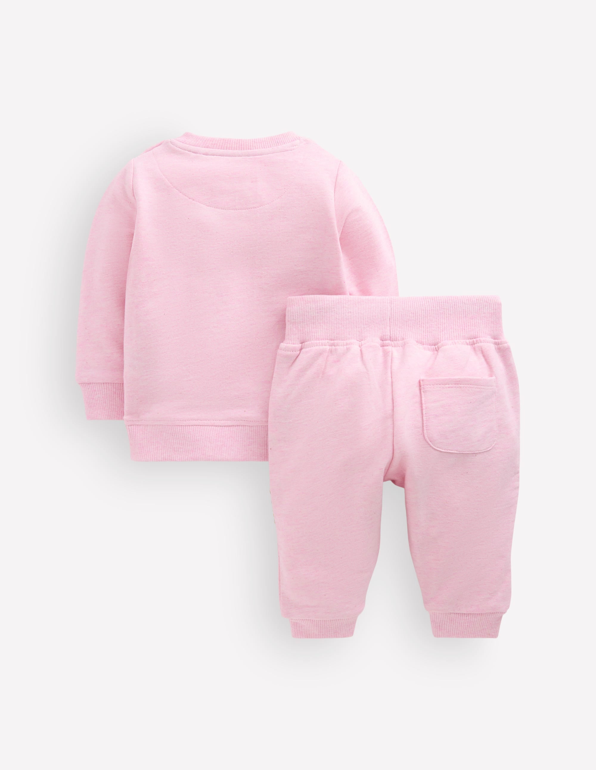 Appliqué Sweatshirt Set-Pale Pink Farm - Image 2