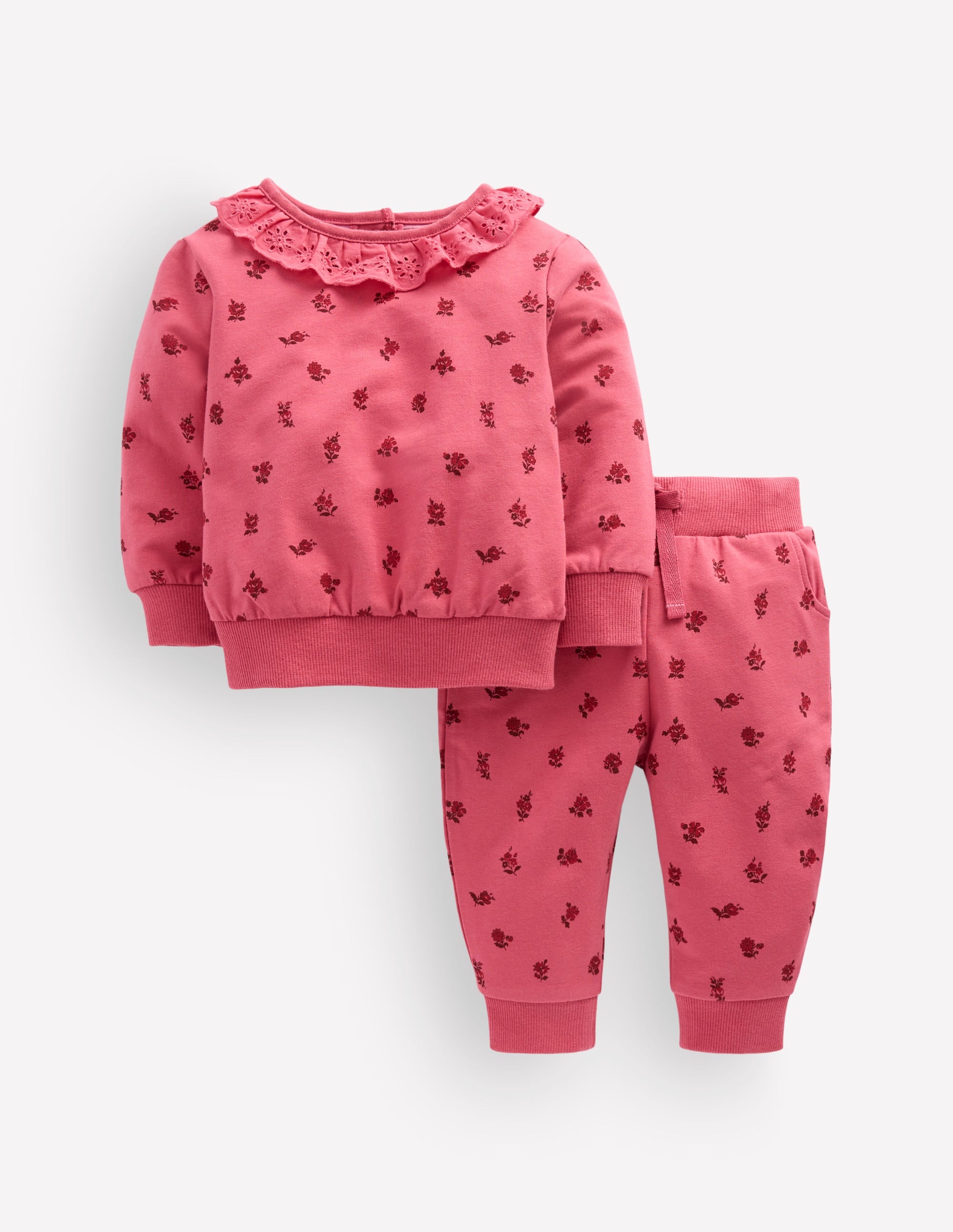 Ruffle Neck Sweat Play Set-Baroque Vintage Rose - Image 1