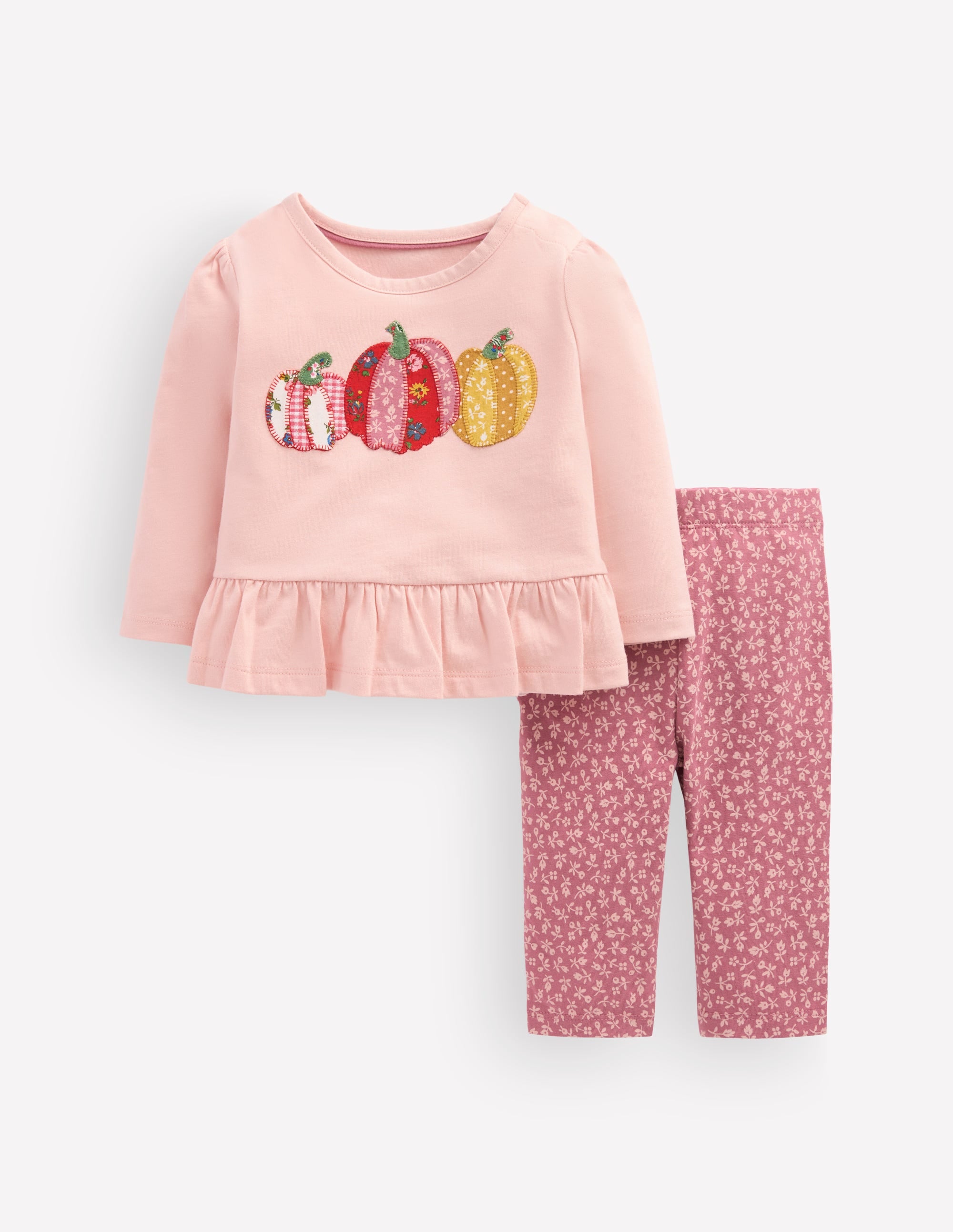 Appliqué Jersey Play Set-Pink Patchwork Pumpkins - Image 3