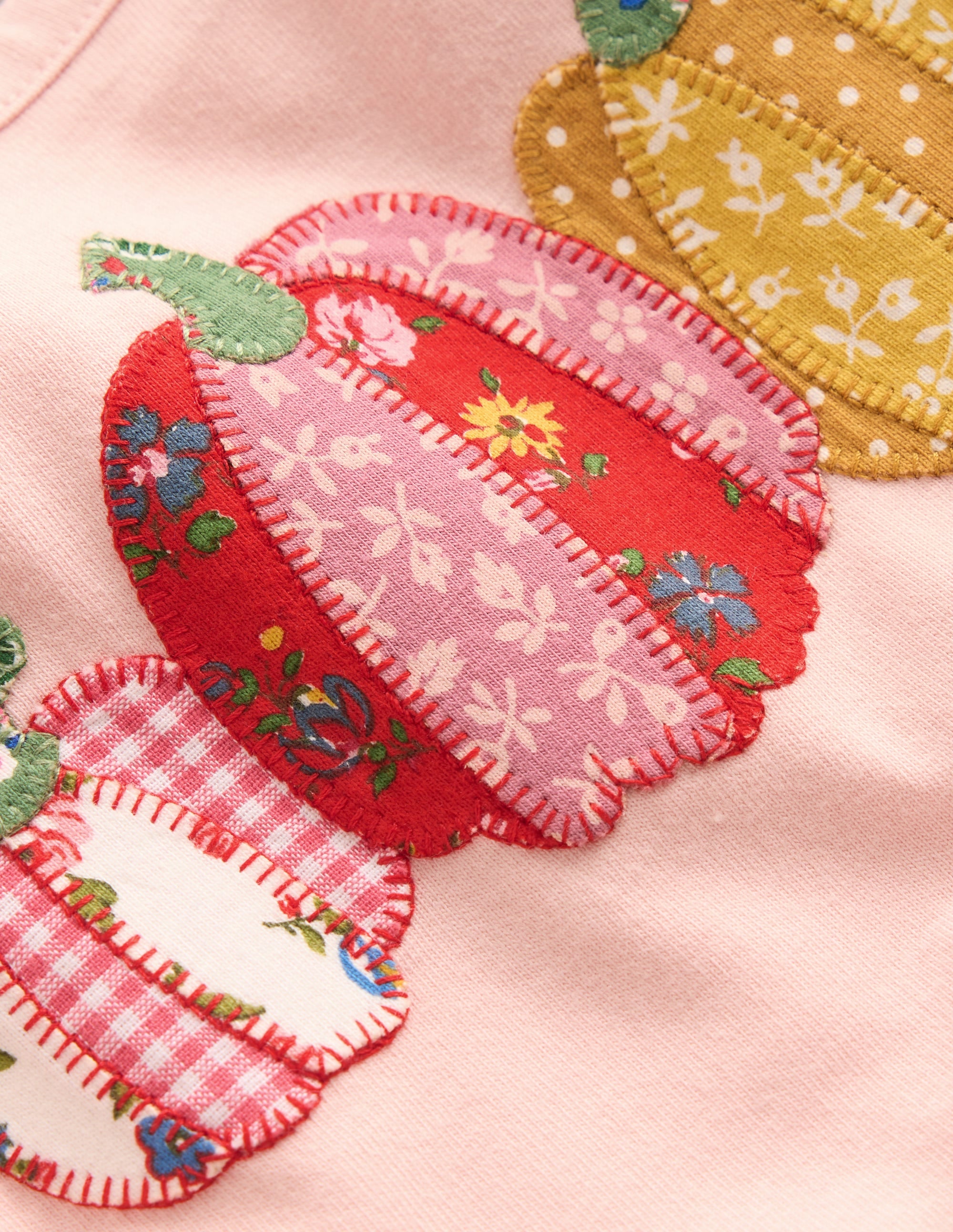 Appliqué Jersey Play Set-Pink Patchwork Pumpkins - Image 5