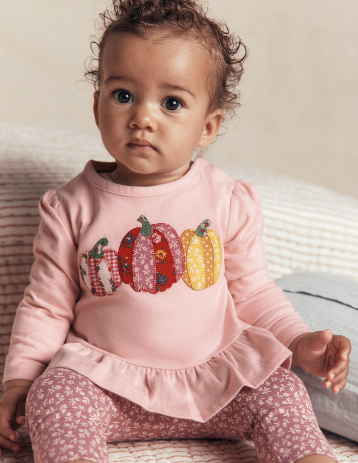 Appliqué Jersey Play Set-Pink Patchwork Pumpkins