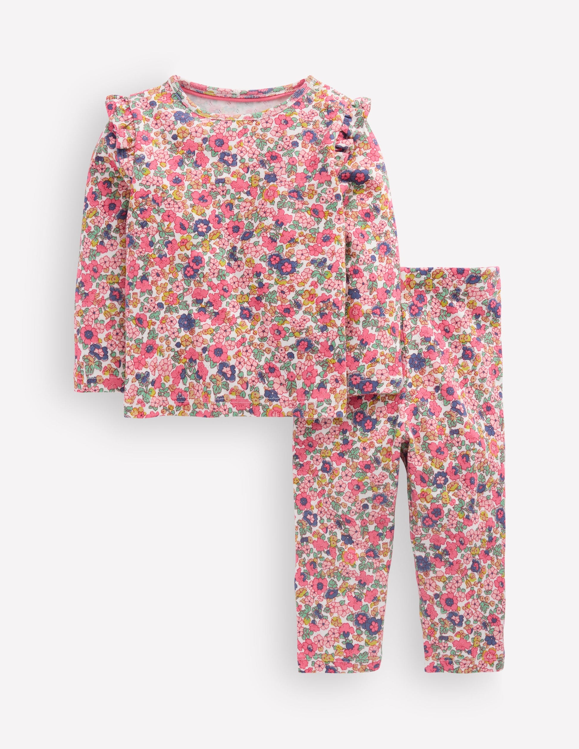 Cotton Pointelle Set-Multi Ditsy Floral-1