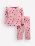 Cotton Pointelle Set-Pink Spaced Floral