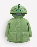 Showerproof Fisherman Coat-Green Dinosaur