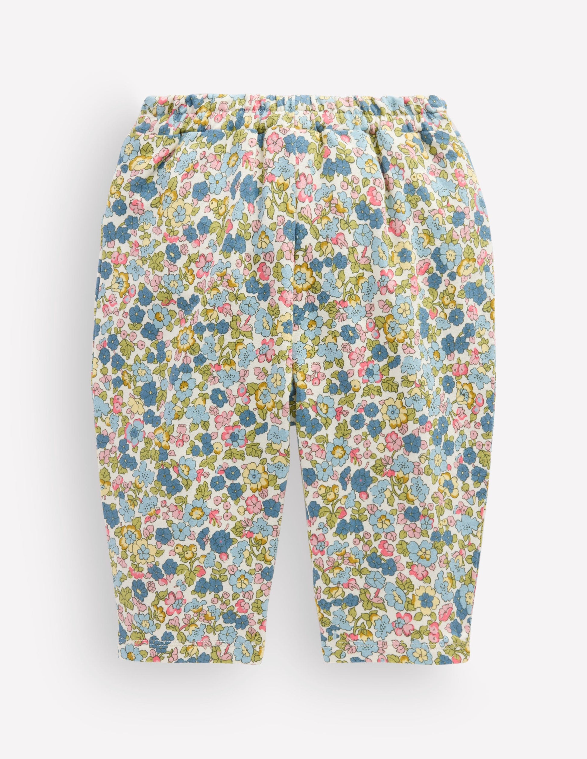 Jersey Pull-on Trousers-Blue Ditsy Floral-2