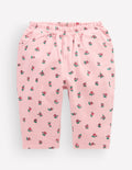 Jersey Pull-on Trousers-Pink Vintage Ditsy Floral
