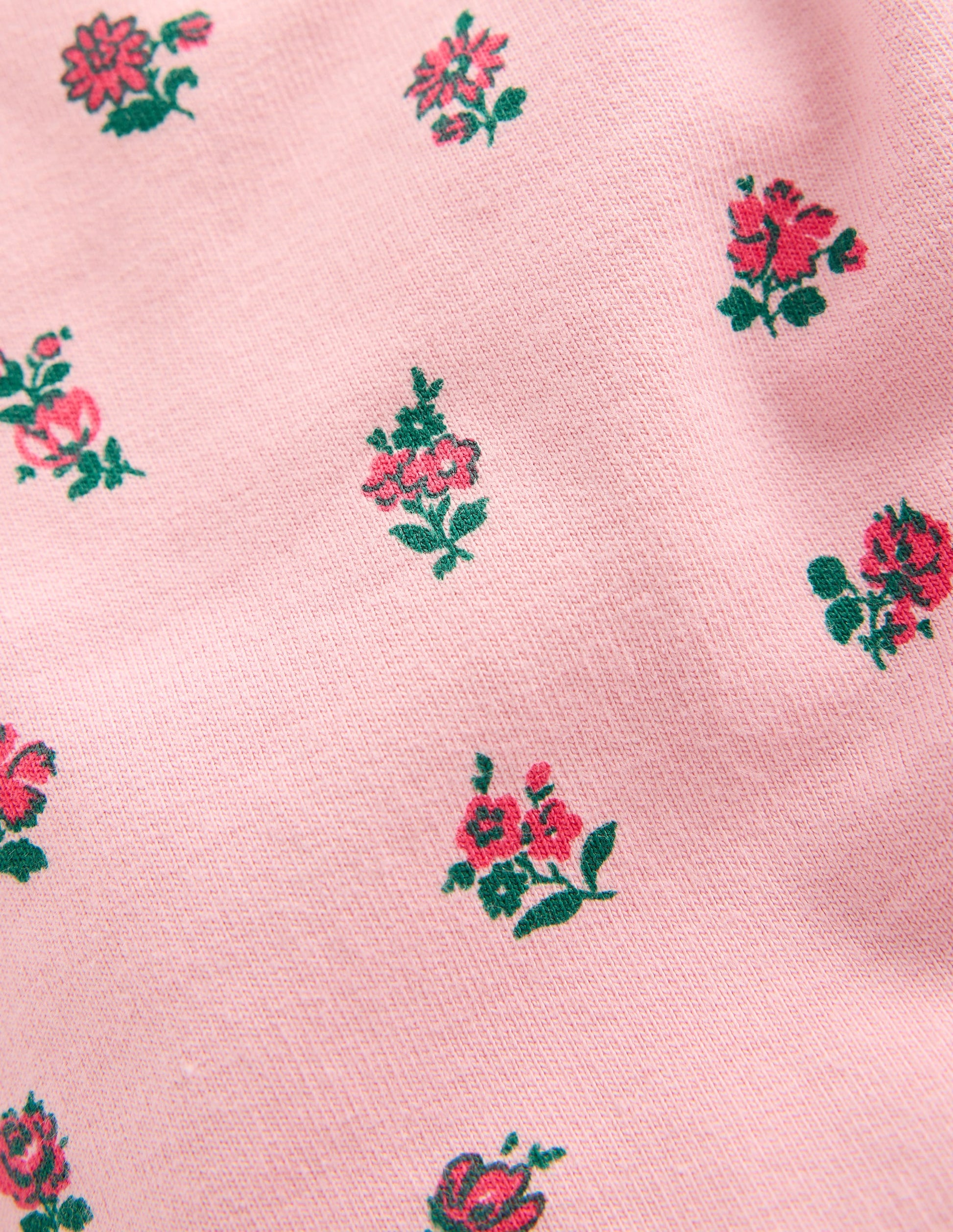 Jersey Pull-on Trousers-Pink Vintage Ditsy Floral-3