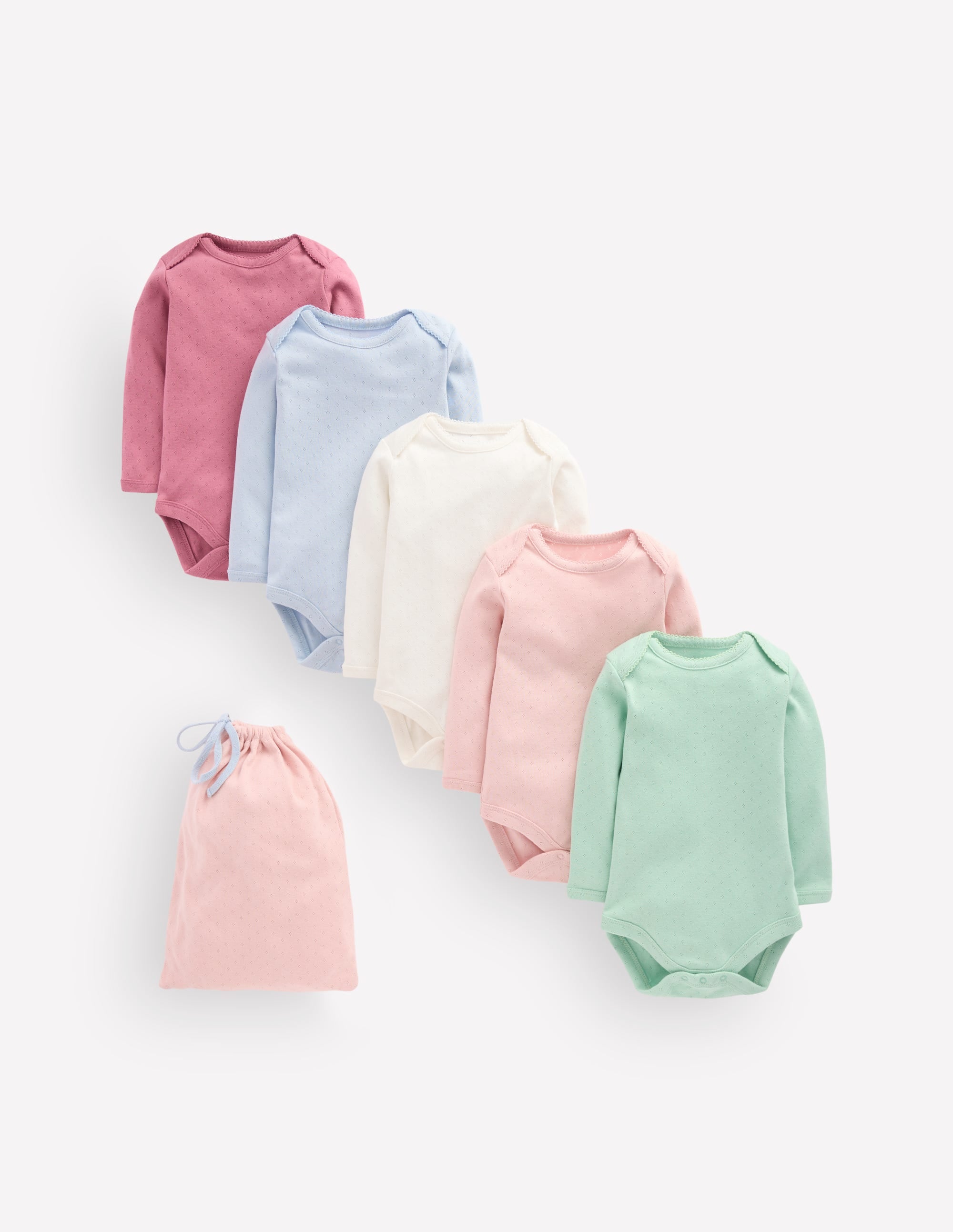 5 Pack Pointelle Bodies-Multi Rainbow - Image 1