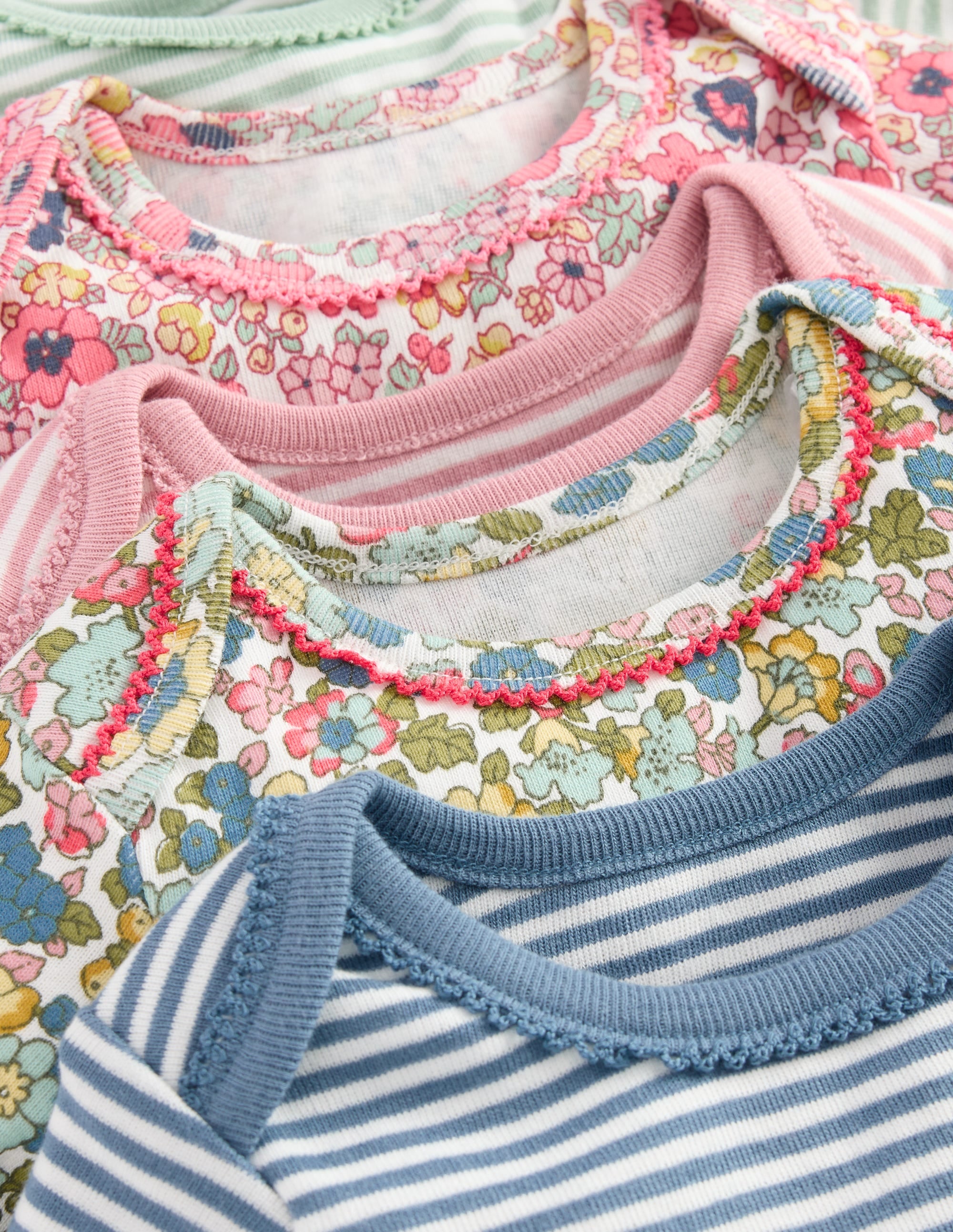 5-pack Cotton Bodies-Multi Floral Stripes - Image 3