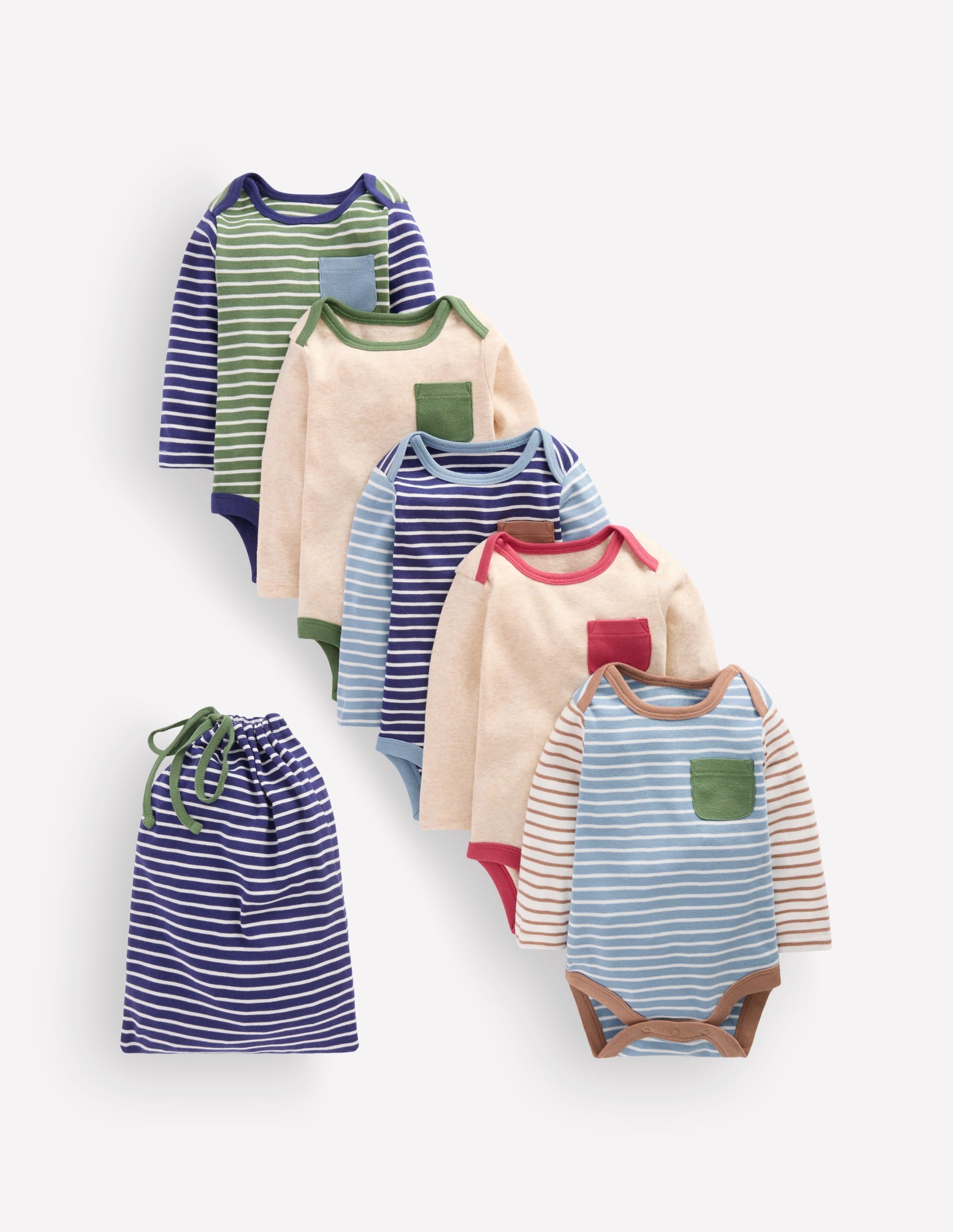 5-pack Cotton Bodies-Multi Stripe - Image 1