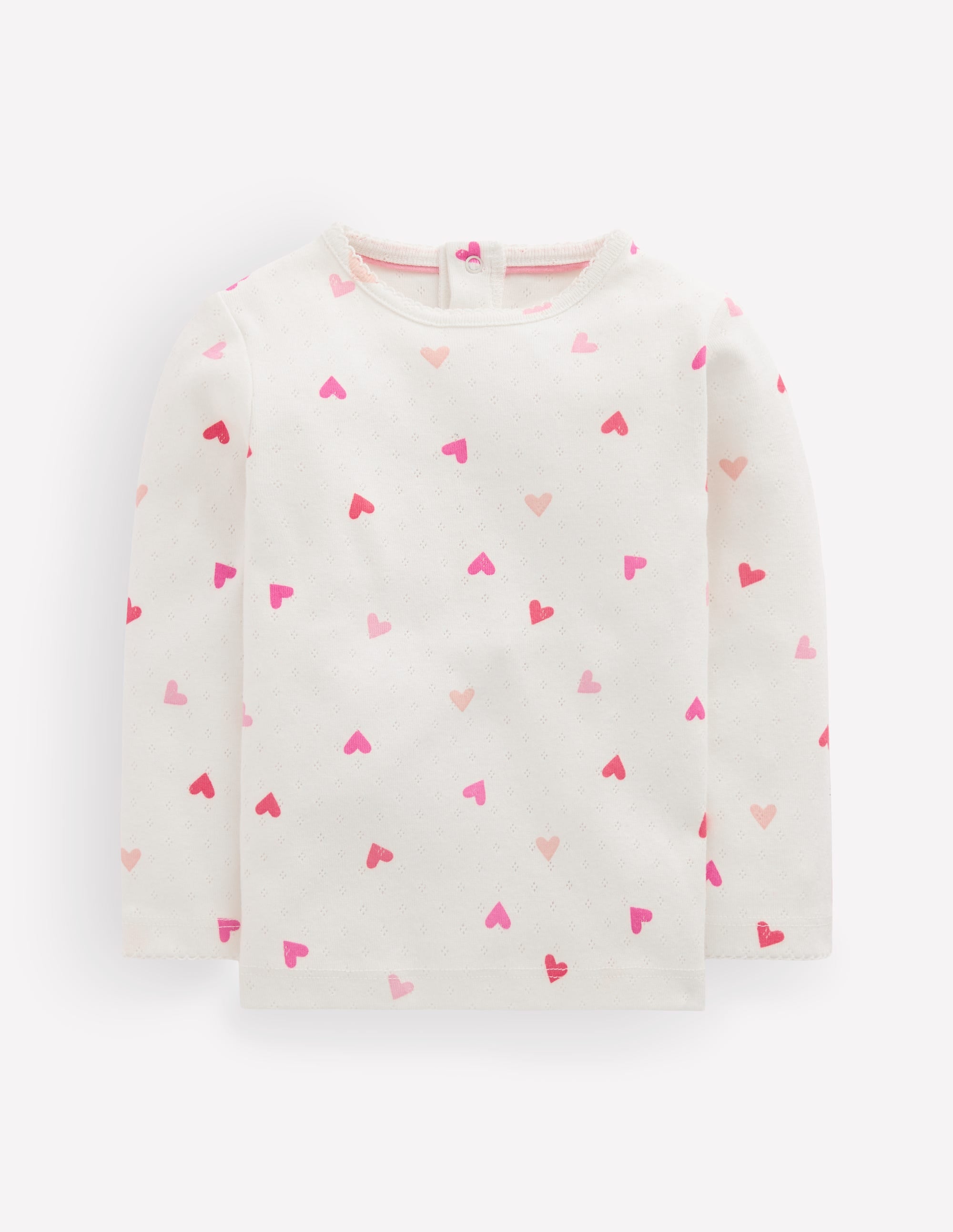 Cotton Pointelle Top-Heart - Image 1