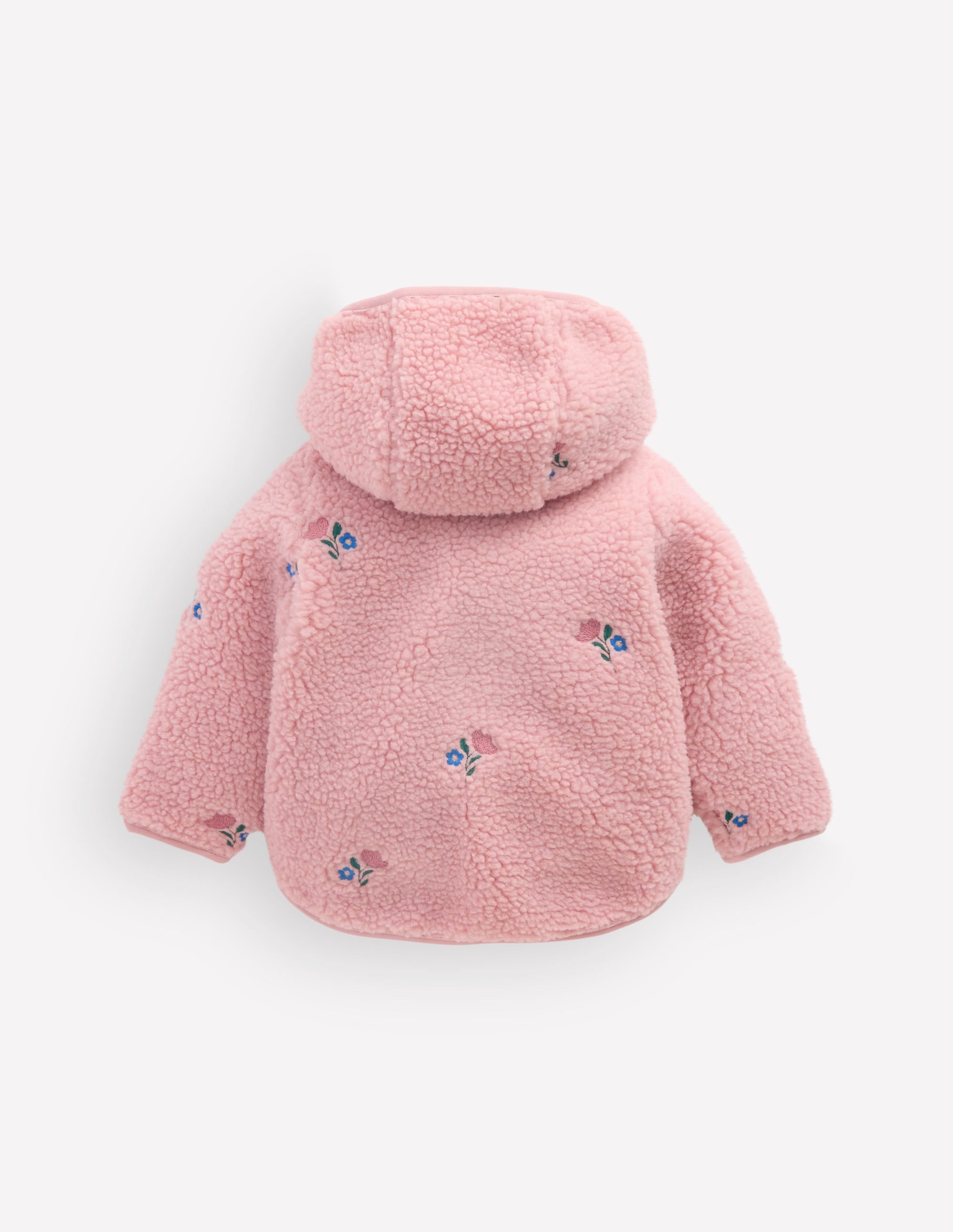 Embroidered Borg Jacket-Pink Floral - Image 3