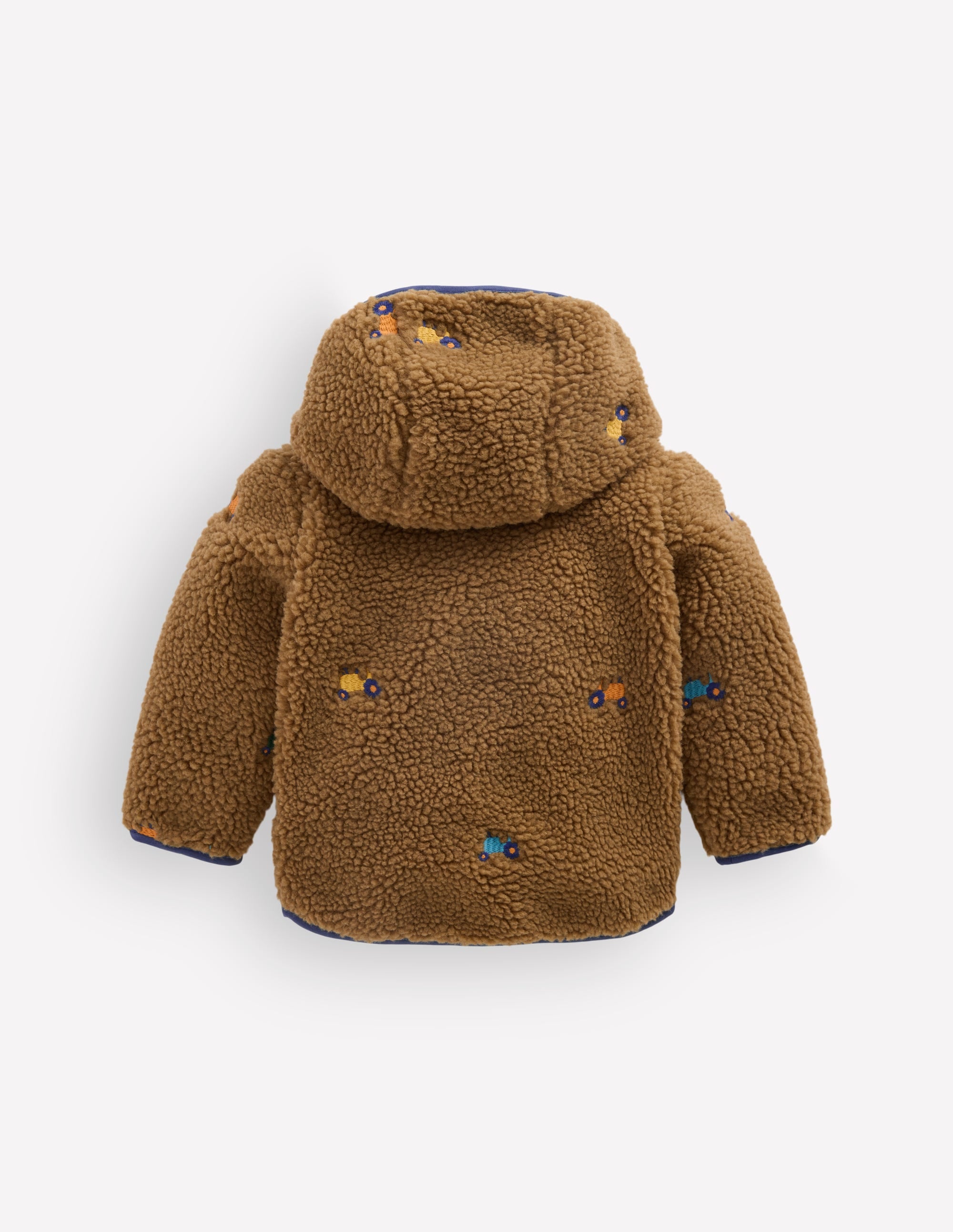 Embroidered Borg Jacket-Brown Multi Tractors - Image 2