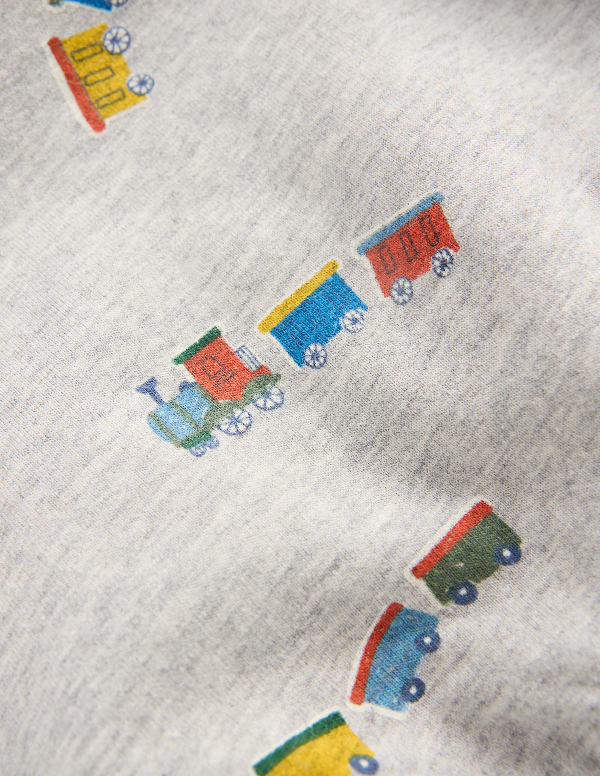 Sweatshirt & Legging Set-Grey Marl Trains - Image 3
