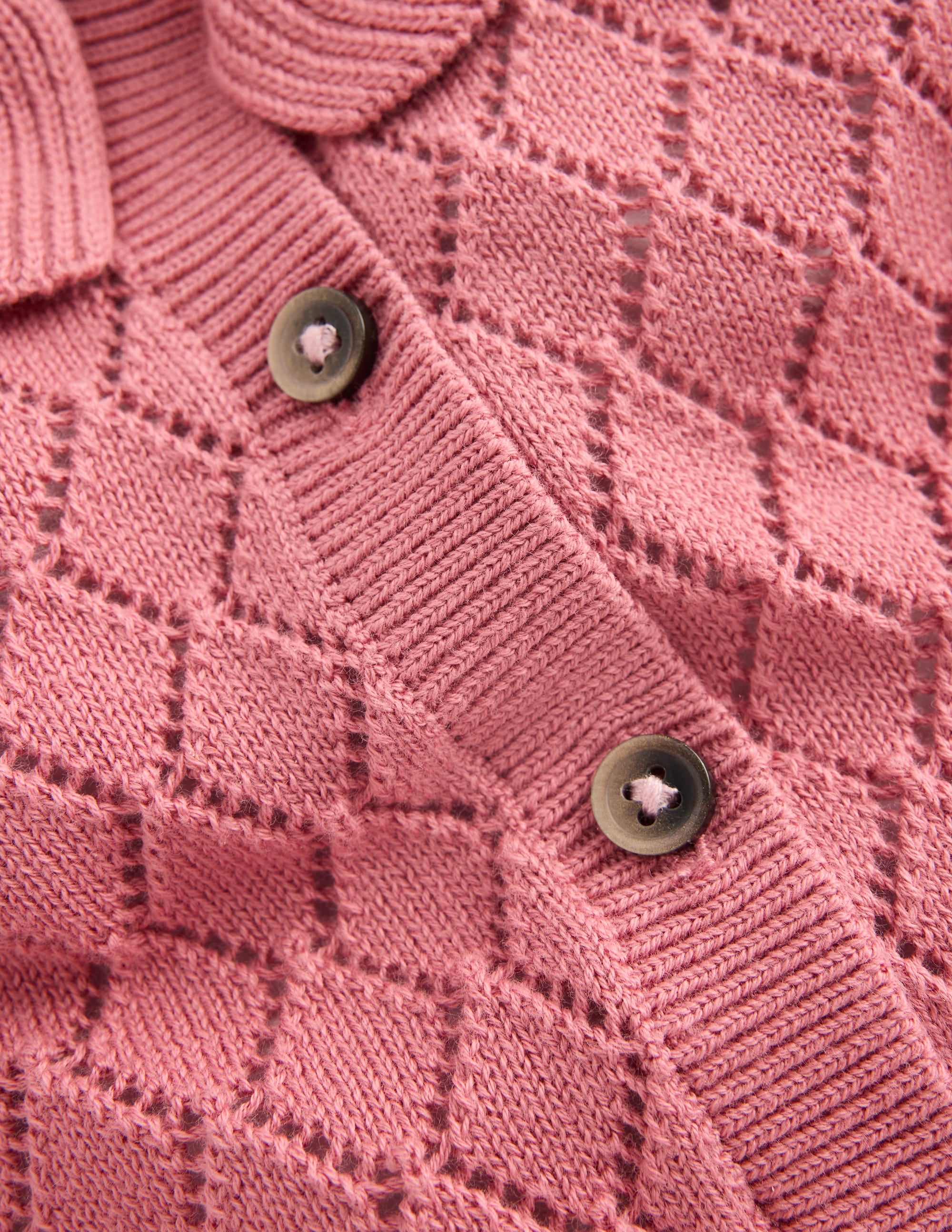 Pointelle Knitted Play Set-Vintage Rose - Image 4