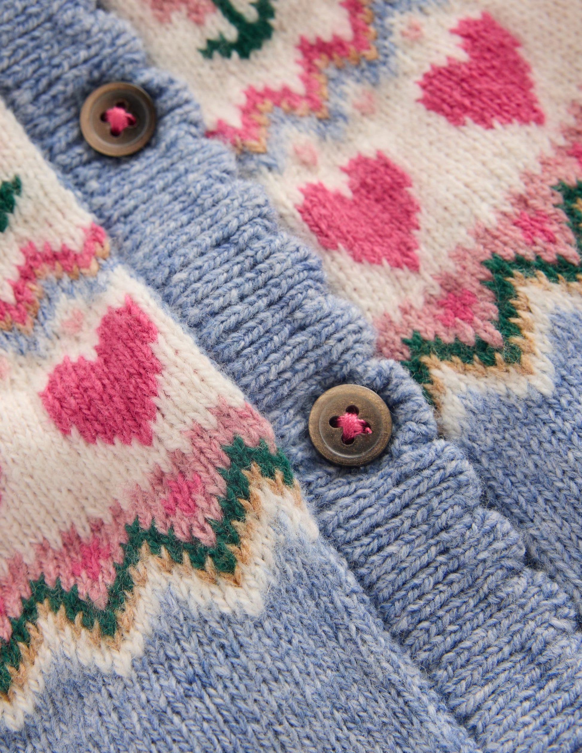Fair Isle Cardigan-Glacier Blue Marl-3