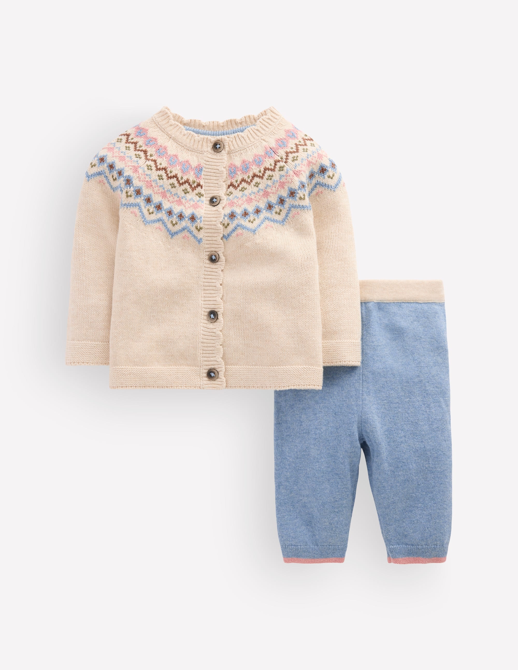Fair Isle Knitted Play Set-Oatmeal Marl - Image 2