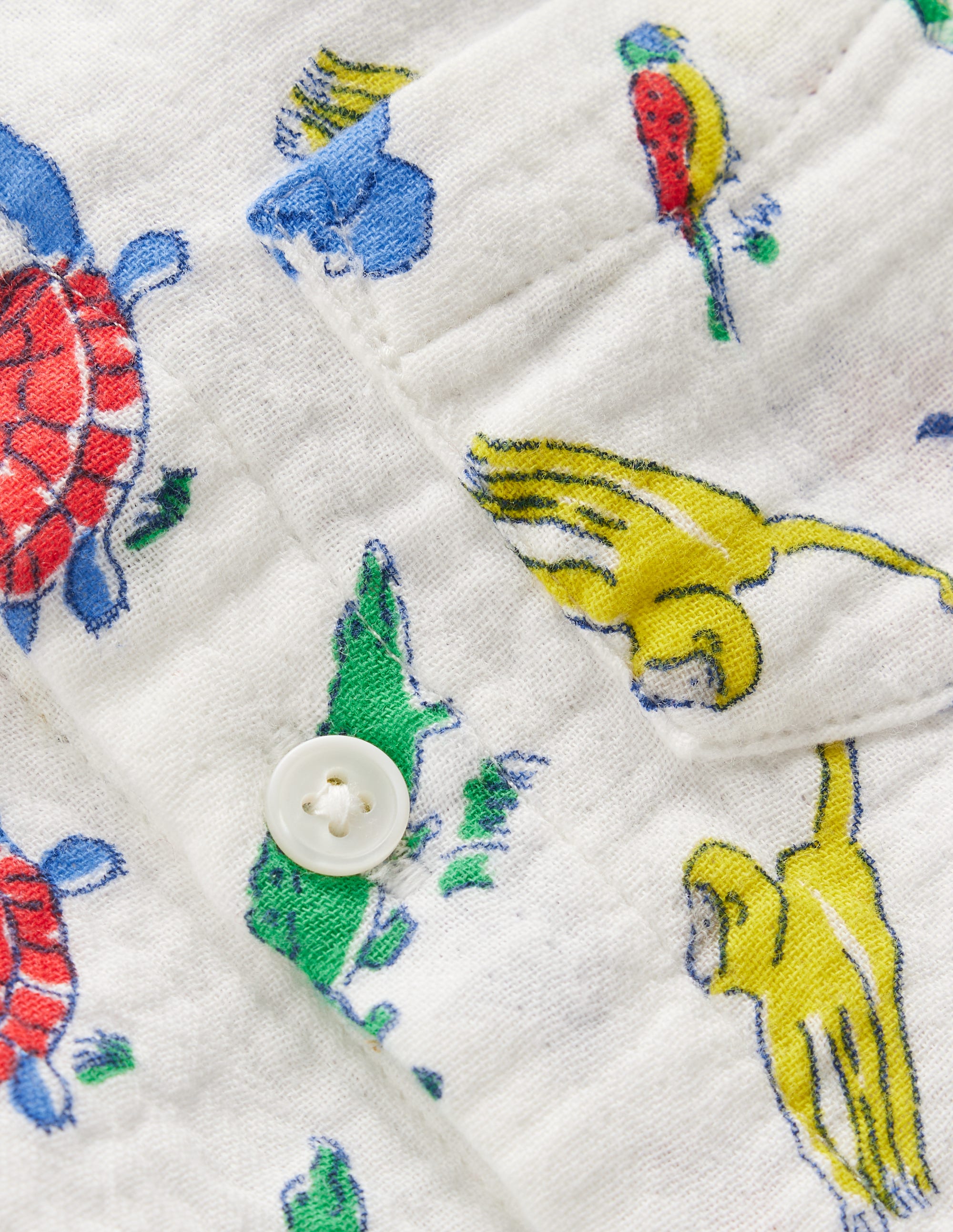 Woven Shirt Play Set-Ivory Multi Jungle Animals - Image 3