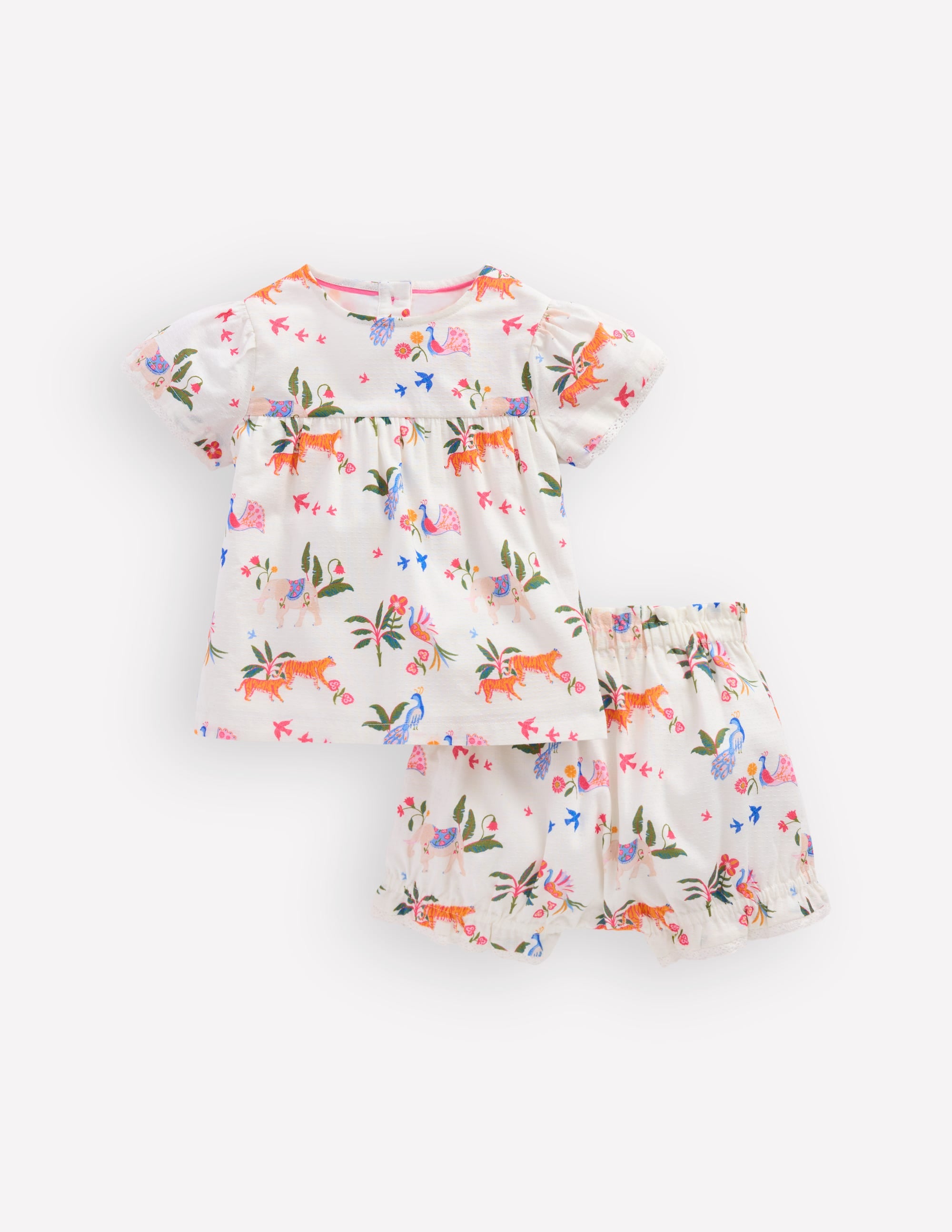 Woven Bloomers Play Set-Ivory Small Tropical Animals - Image 1