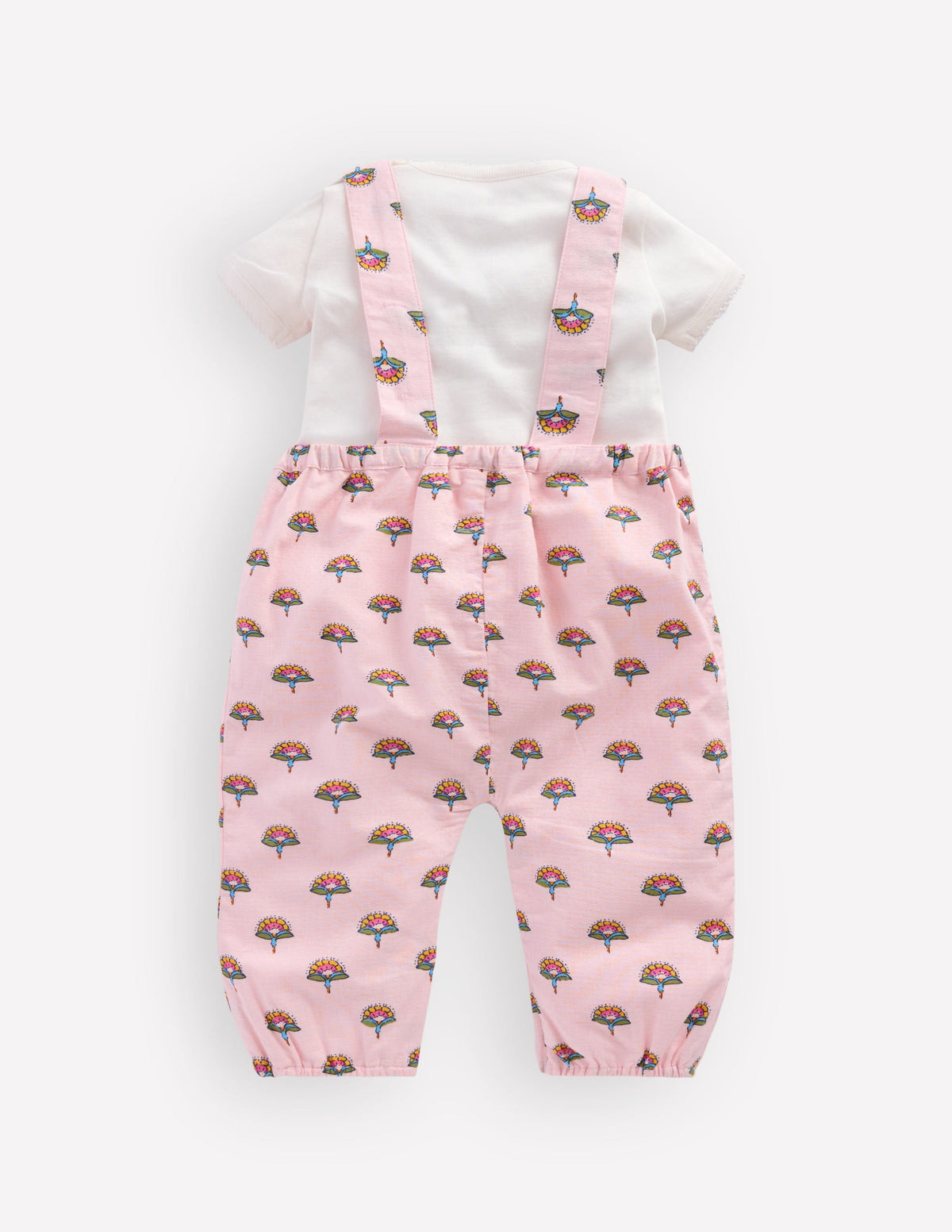 Embroidered Romper Set-Pink Elephant - Image 2