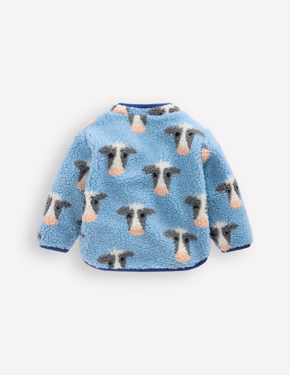 Cosy Borg Jacket-Glacier Blue Cows-2