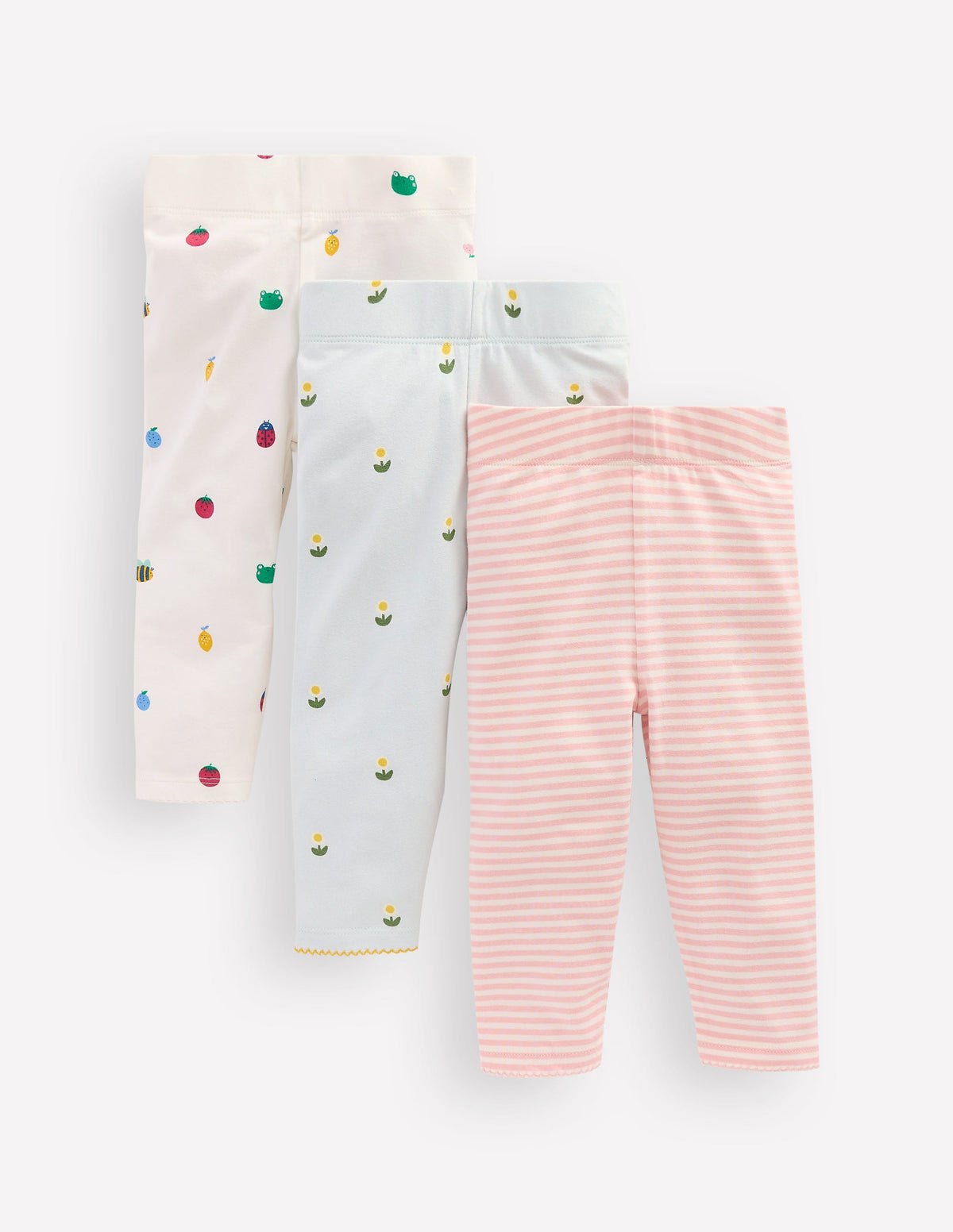 3-pack Cotton Leggings-Multi Daisy - Image 1