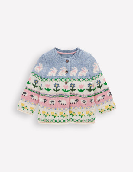 Edie Fair Isle Cardigan-Multi Easter