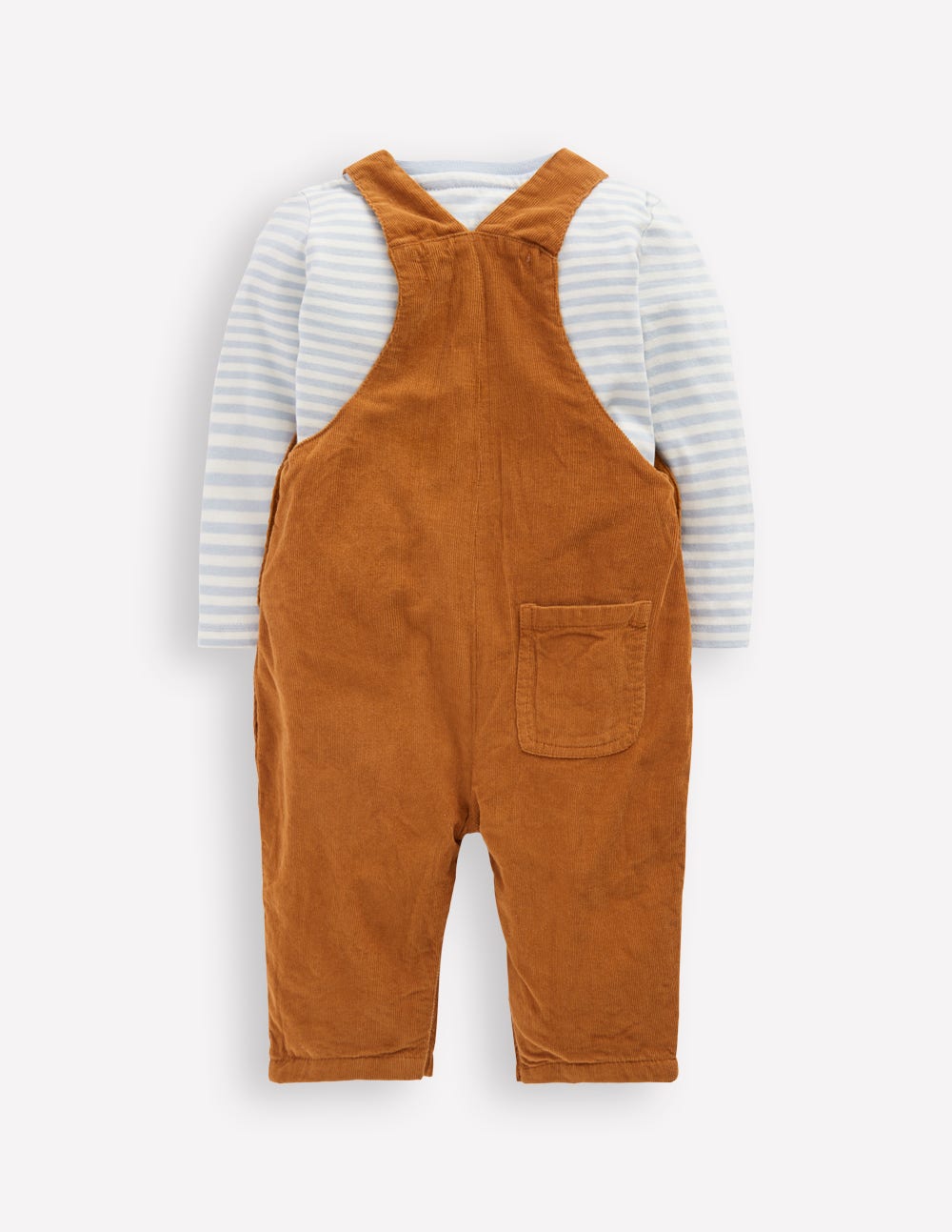 Novelty Cord Dungarees Set-Brown Highland Cow-2