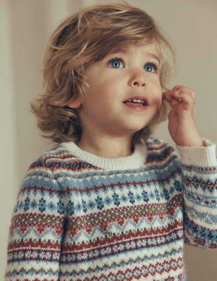 Fair isle Jumper-Multi Soft Fair Isle