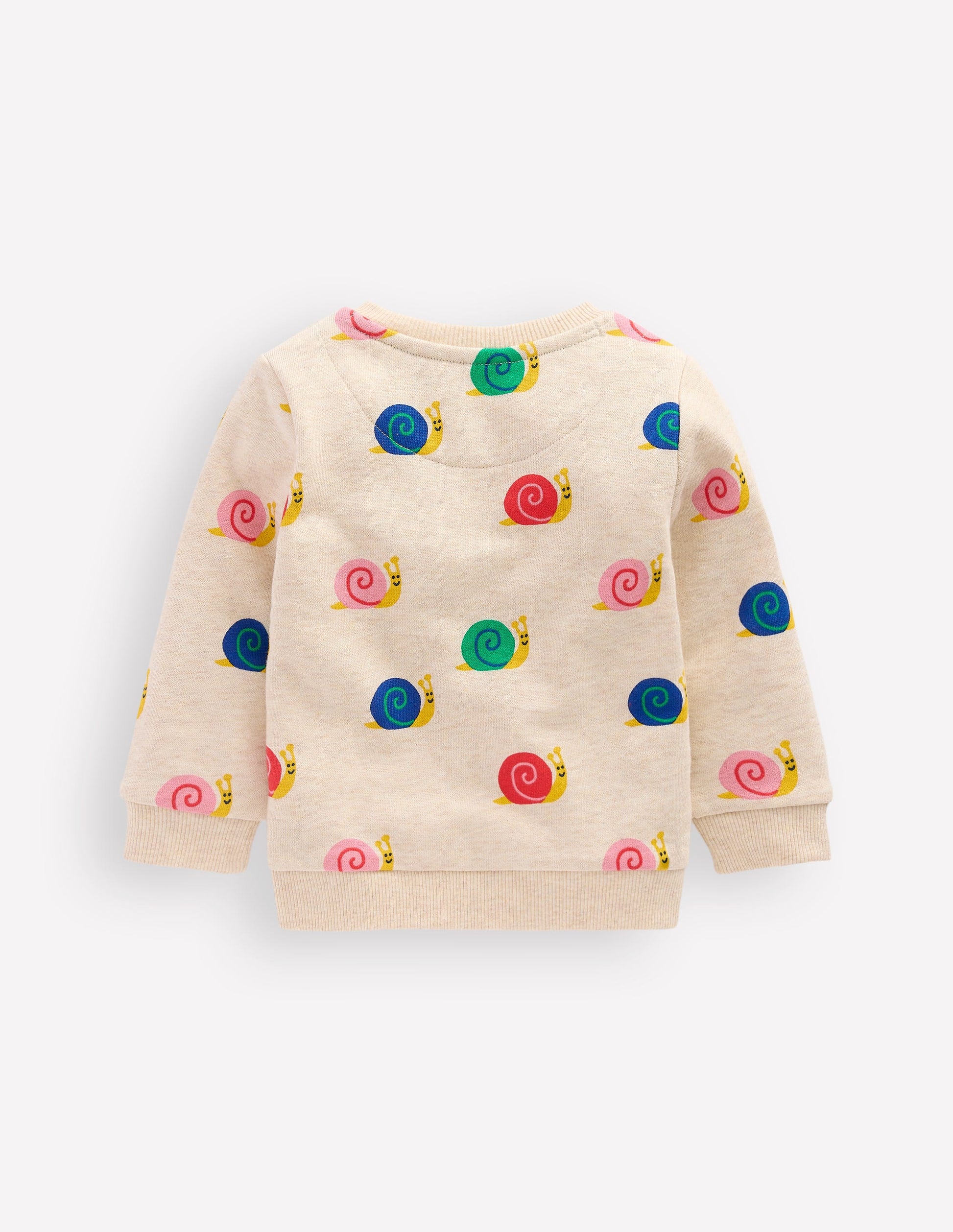 Printed Sweatshirt-Oatmeal Snail-2