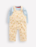 Jersey Dungaree Set-Ecru Geese
