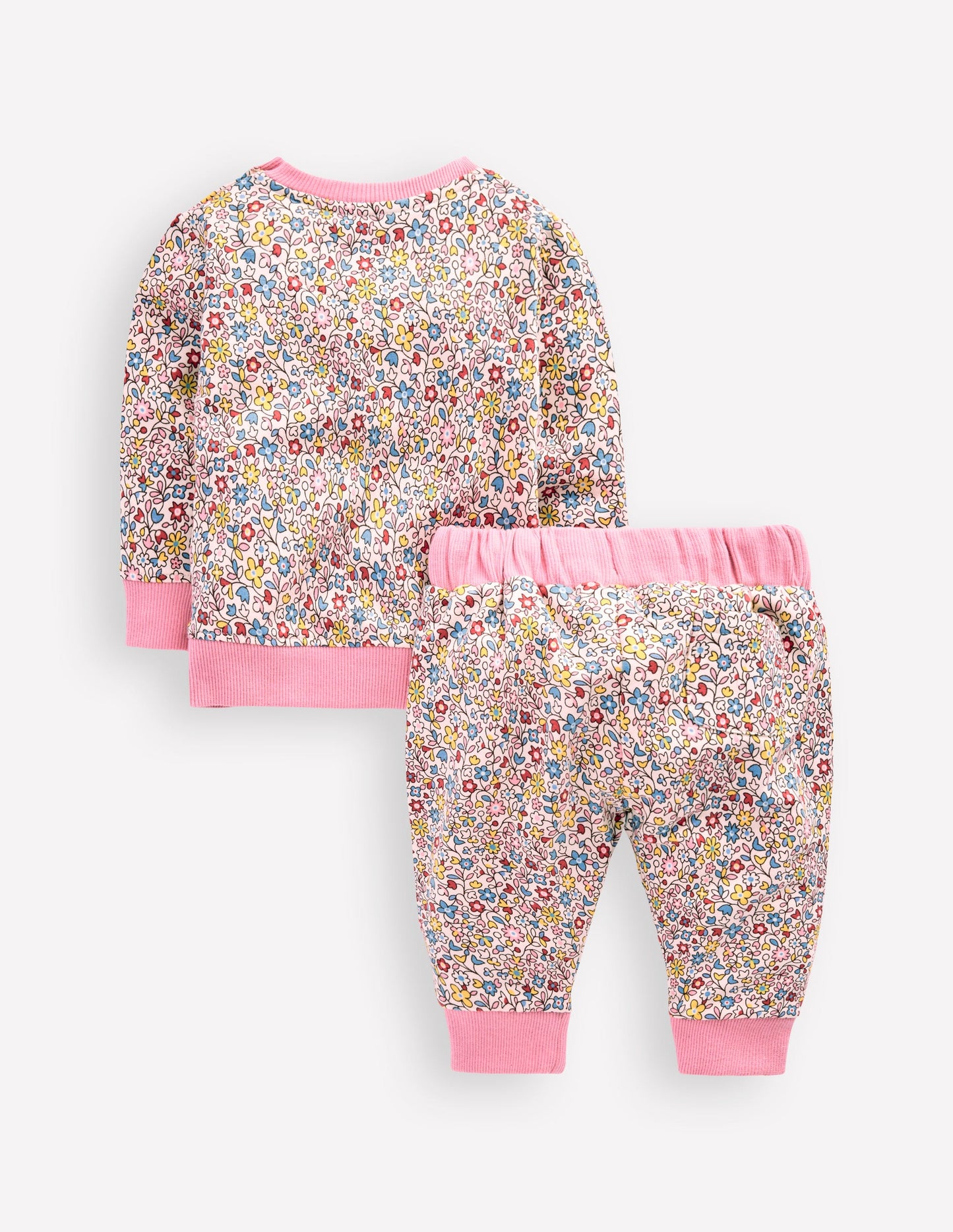 Applique Sweatshirt Set-Multi Vintage Floral Ditsy