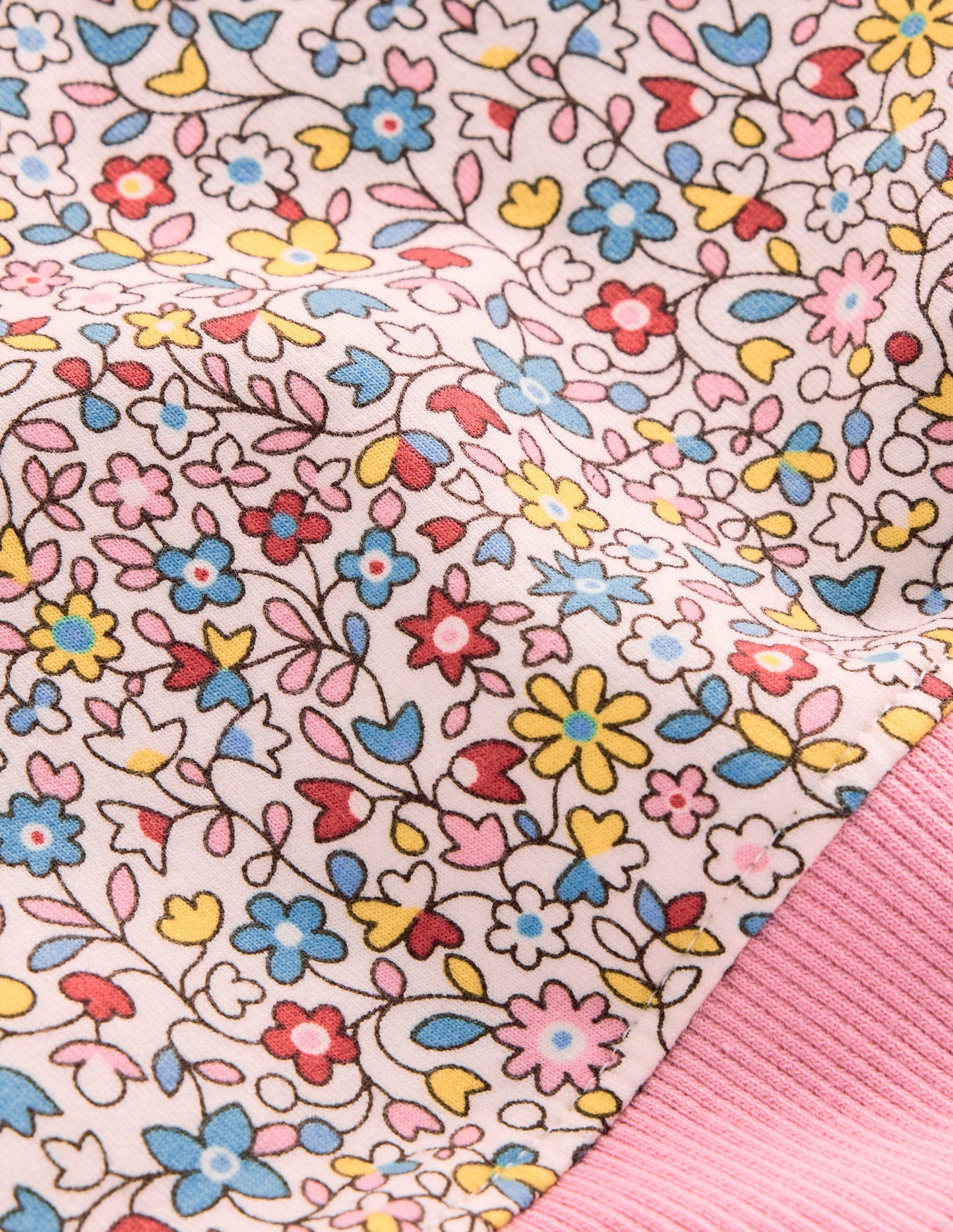 Applique Sweatshirt Set-Multi Vintage Floral Ditsy