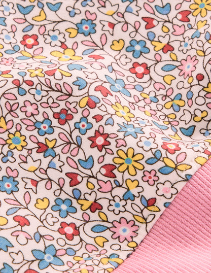 Applique Sweatshirt Set-Multi Vintage Floral Ditsy-3